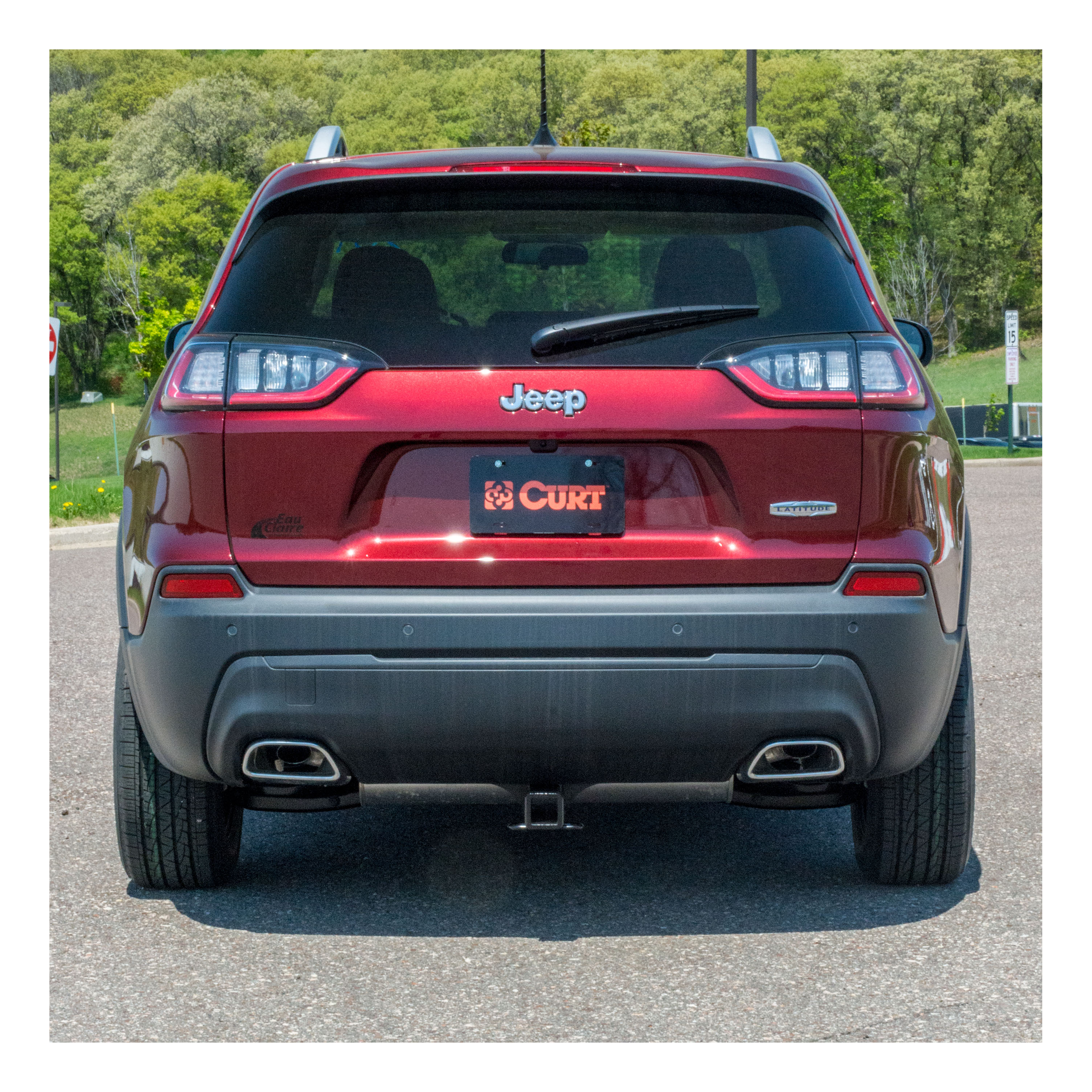 2019 - 2023 Jeep Cherokee Curt 2", Class 3 Trailer Tow Hitch + 4-flat Wiring Kit 13395 thumbnail 8