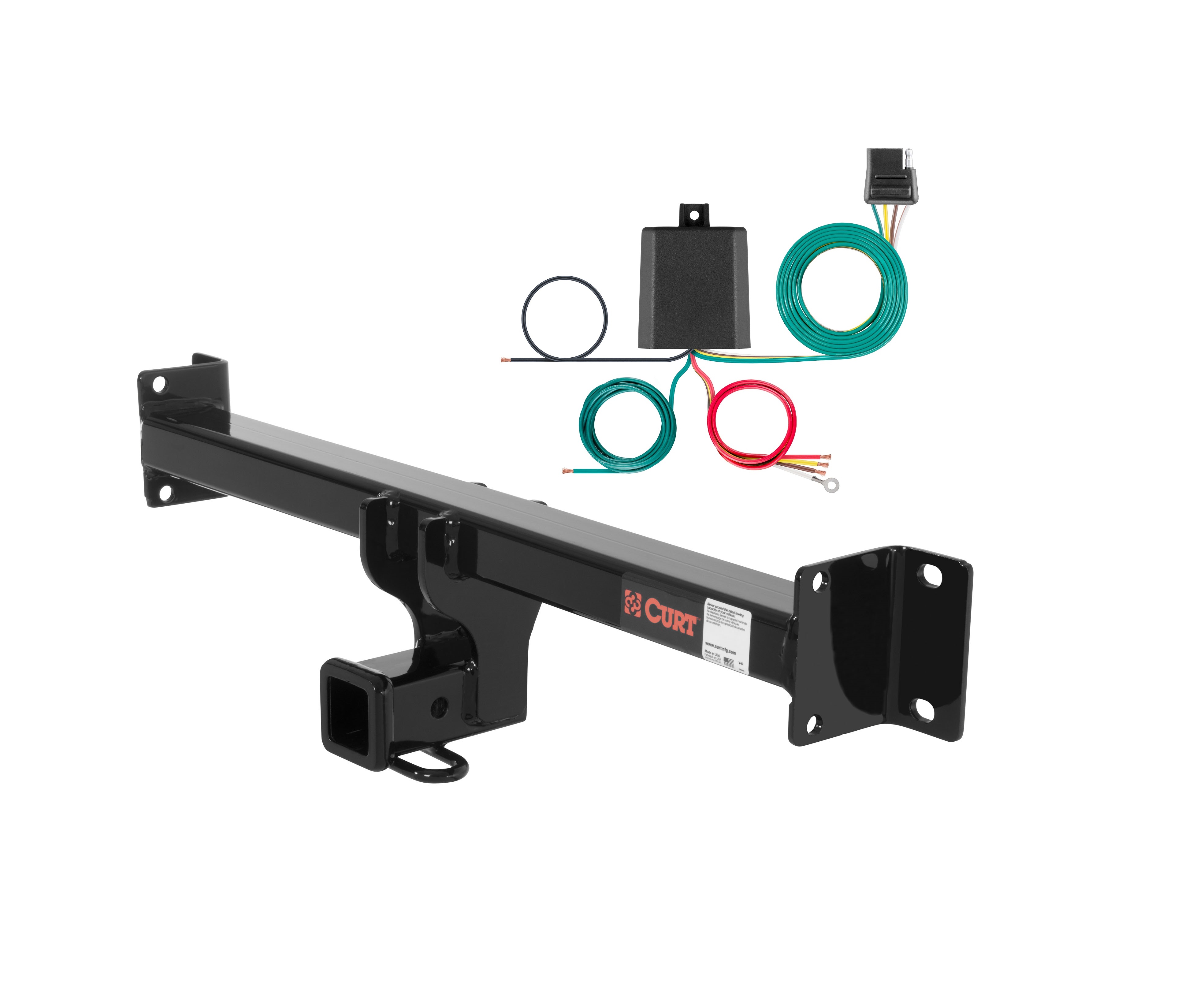 04 - 10 BMW X3  Curt 2", Class 3 Trailer Tow Hitch + 4-flat Wiring Kit 13573 thumbnail 0