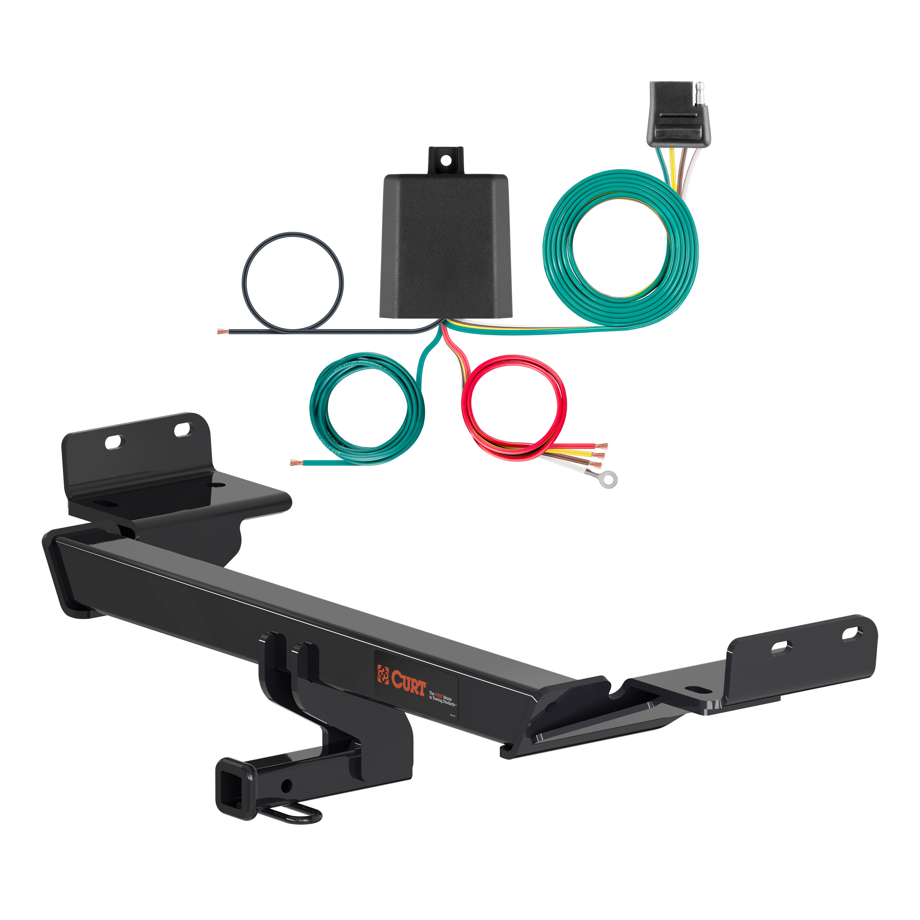24 - 25 Jeep Compass Curt 1-1/4", Class 2 Trailer Tow Hitch + 4-flat Wiring Kit 12174 thumbnail 0