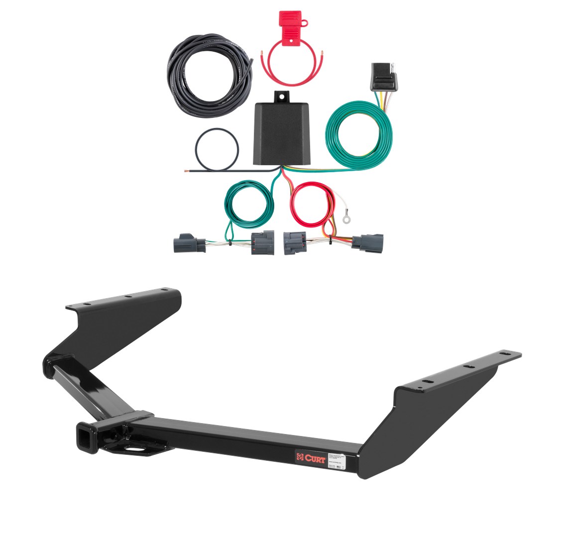 2008 - 2012 Jeep Liberty Curt 1-1/4", Class 2 Trailer Tow Hitch + 4-flat Wiring Kit 12245 thumbnail 0