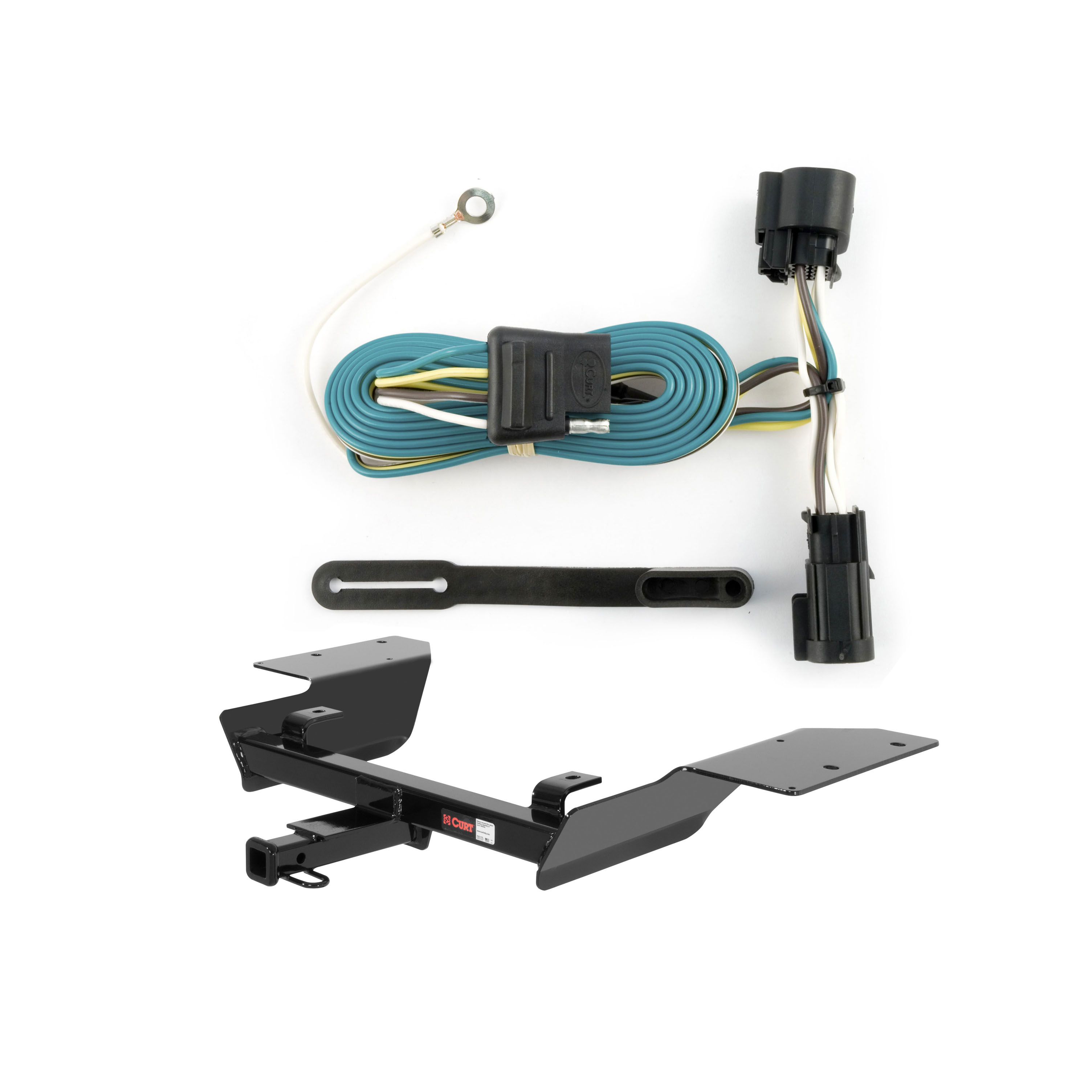 14 - 16 Chevrolet Impala Limited Curt 1-1/4", Class 2 Trailer Tow Hitch + 4-flat Wiring Kit 12252 thumbnail 0