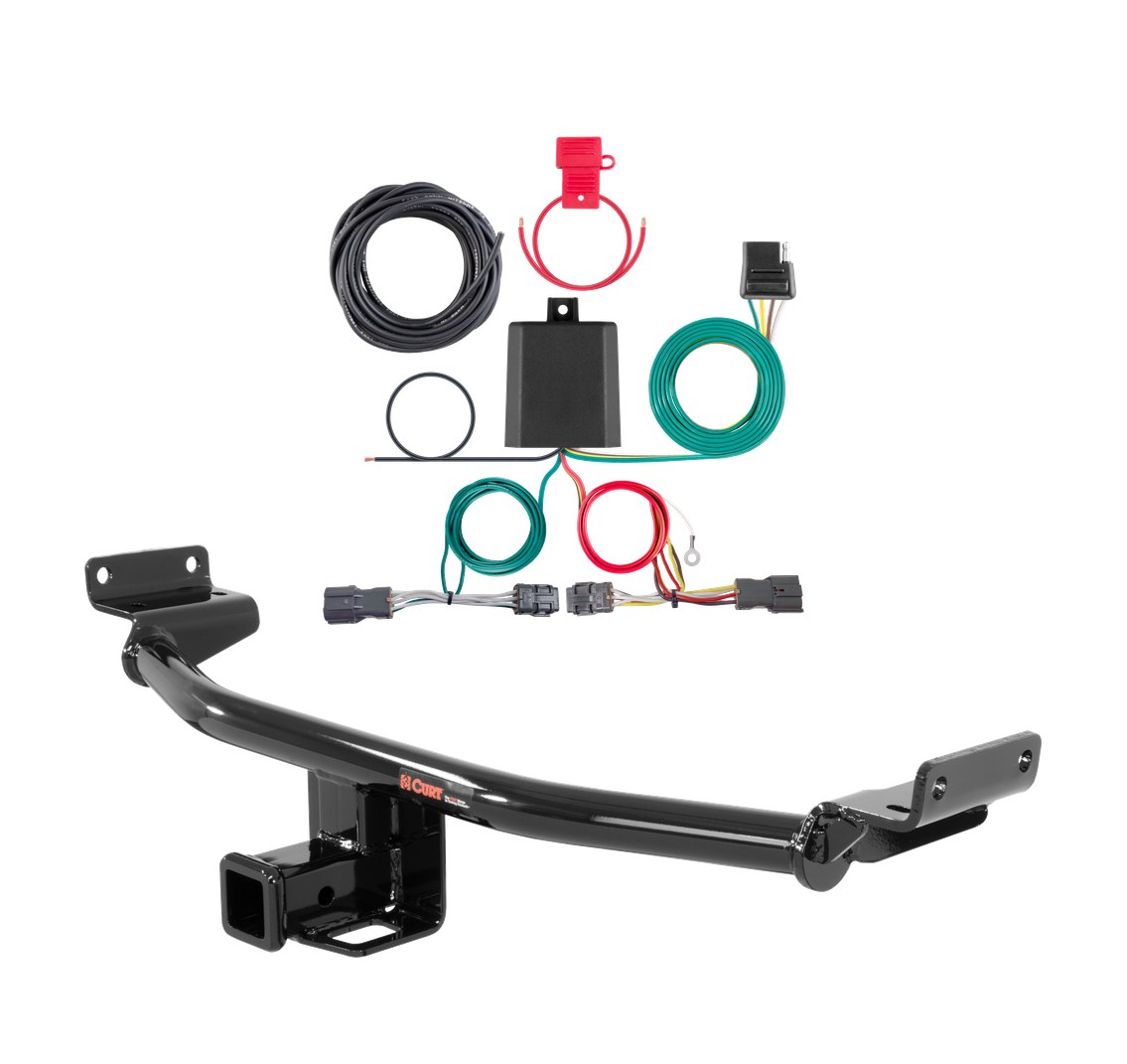 2019 - 2021 Hyundai Tucson Excluding Night Curt 2", Class 3 Trailer Tow Hitch + 4-flat Wiring Kit 13240 thumbnail 0
