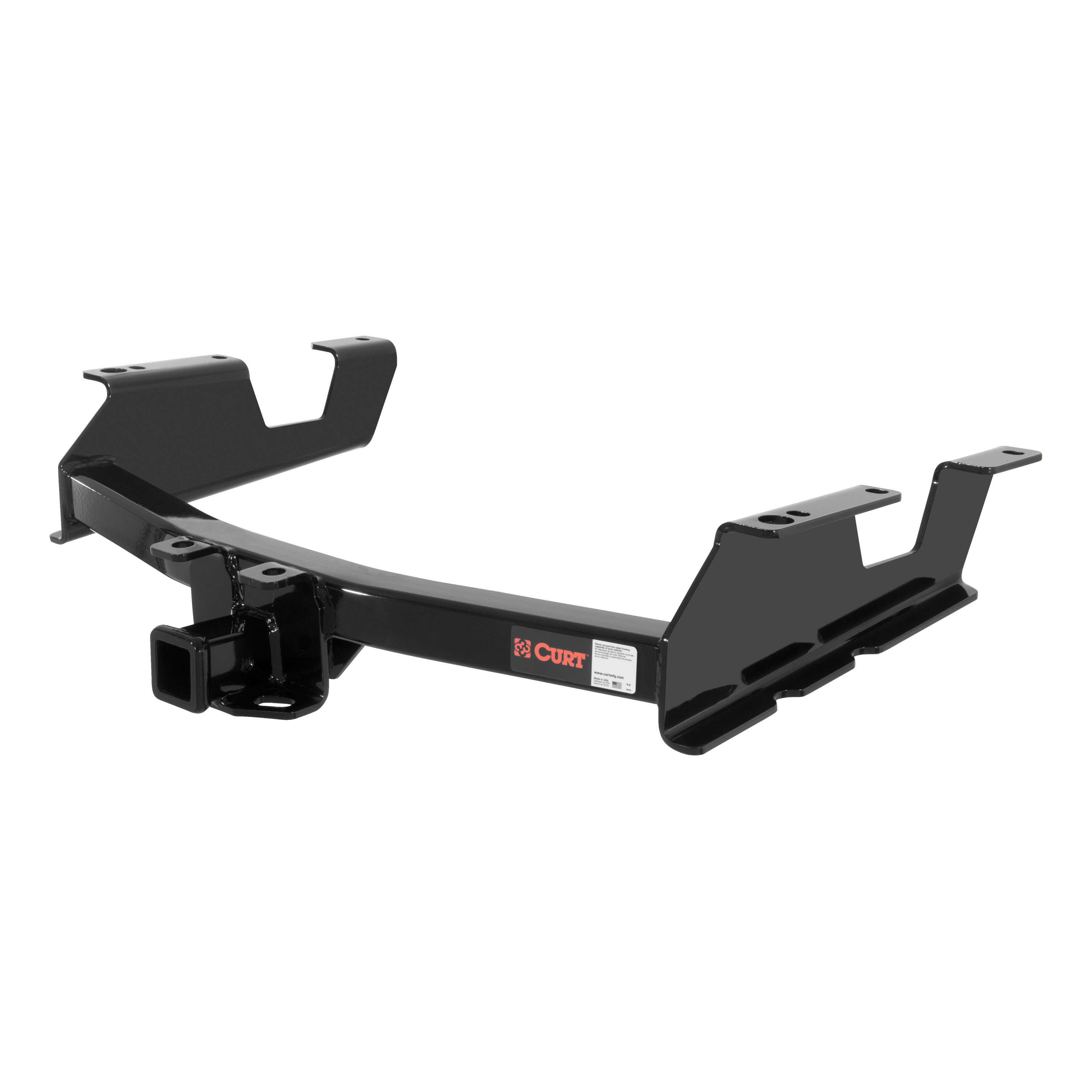 2011 - 2014 Chevrolet Silverado 3500 HD 8' bed, excluding factory receiver, Tommy Gate lift or cab & chassis Curt 2", Class 4 Trailer Tow Hitch + 4-flat Wiring Kit 14061 thumbnail 2