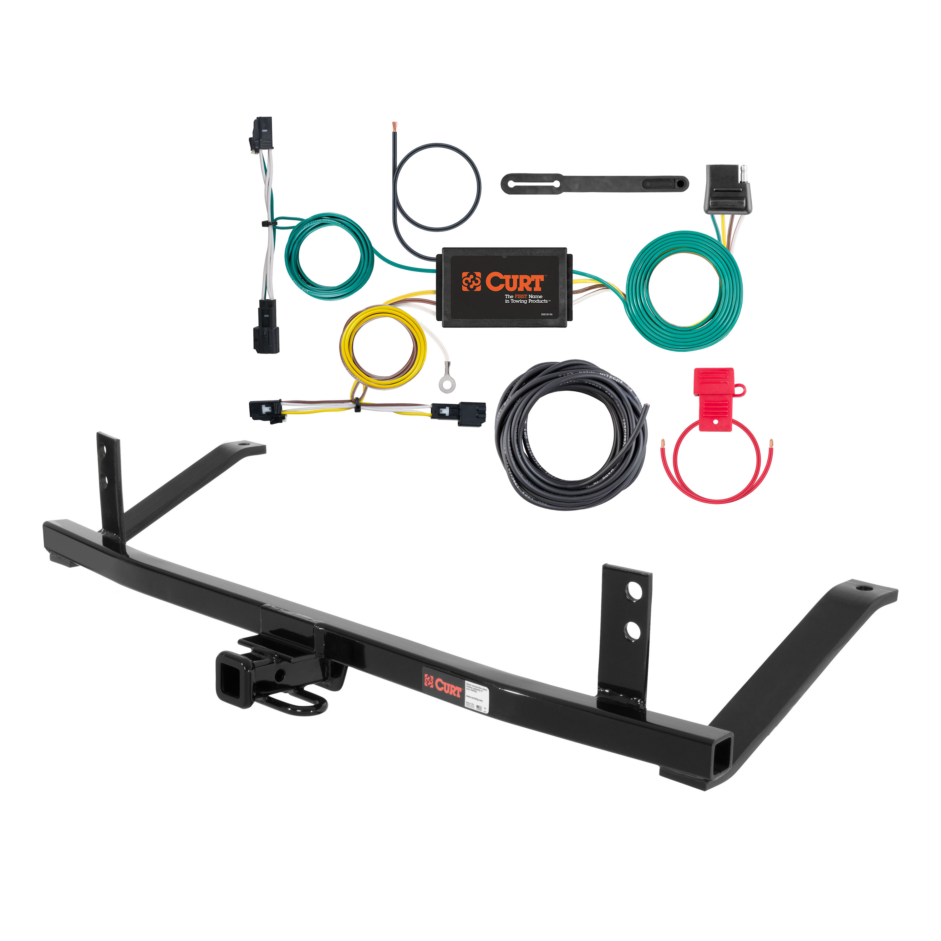 04 - 07 Chevrolet Malibu Hatchback w/ LED Tailights, excluding Maxx SS Curt 1-1/4", Class 2 Trailer Tow Hitch + 4-flat Wiring Kit 12280 thumbnail 0