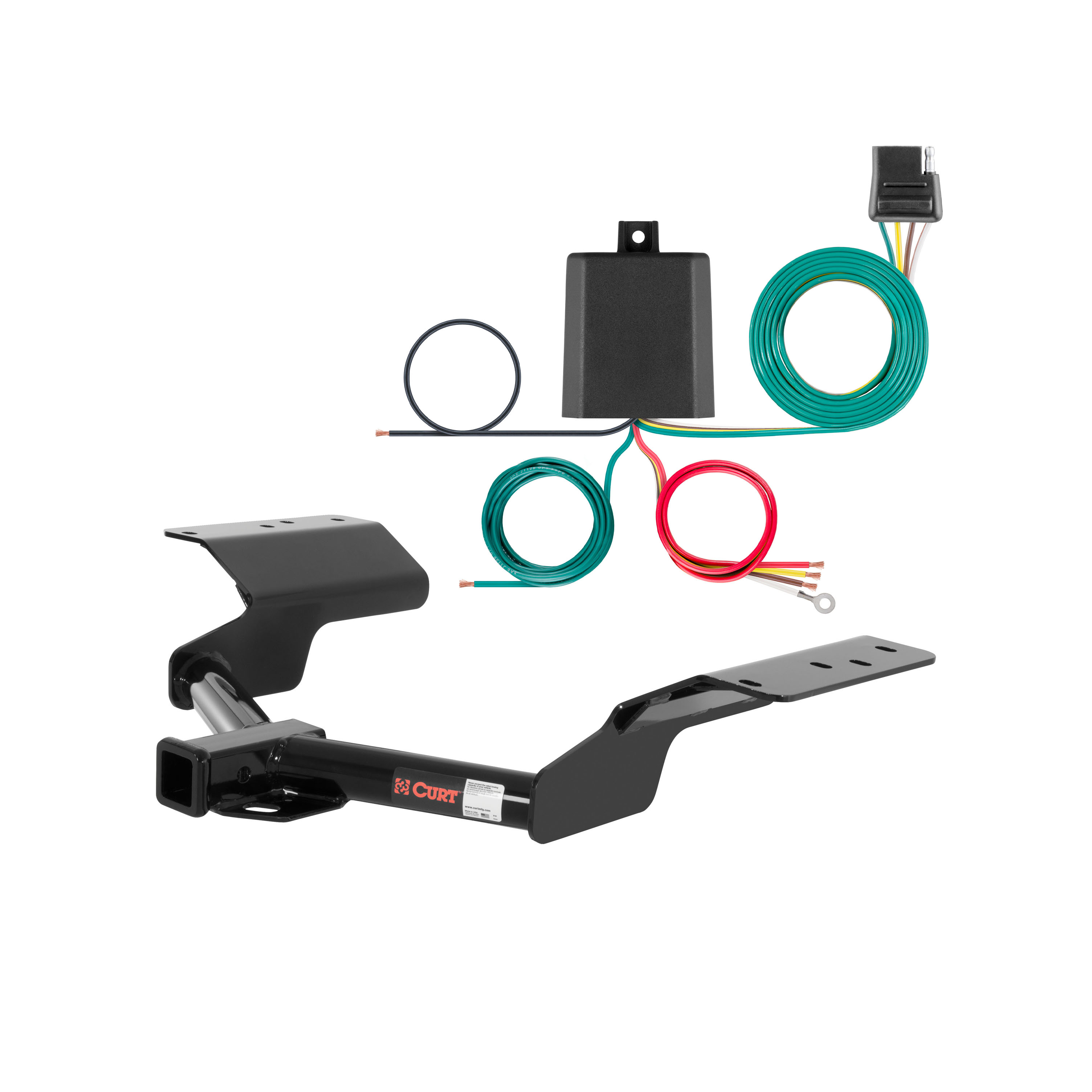 04 - 09 Cadillac SRX Curt 2", Class 3 Trailer Tow Hitch + 4-flat Wiring Kit 13050 thumbnail 0