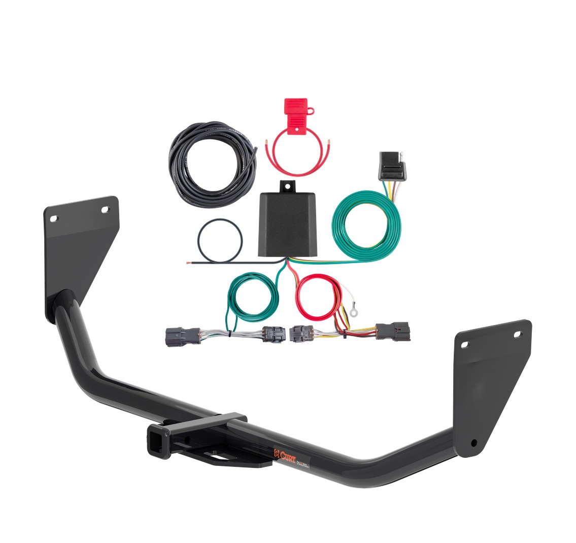 2019 - 2021 Hyundai Veloster Excluding Veloster N Curt 1-1/4", Class 1 Trailer Tow Hitch + 4-flat Wiring Kit 11550 thumbnail 0