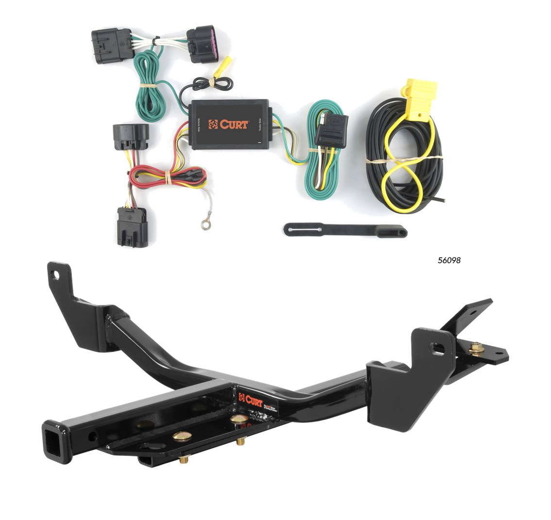 2010 - 2016 Buick LaCrosse Curt 1-1/4", Class 2 Trailer Tow Hitch + 4-flat Wiring Kit 12115 thumbnail 0