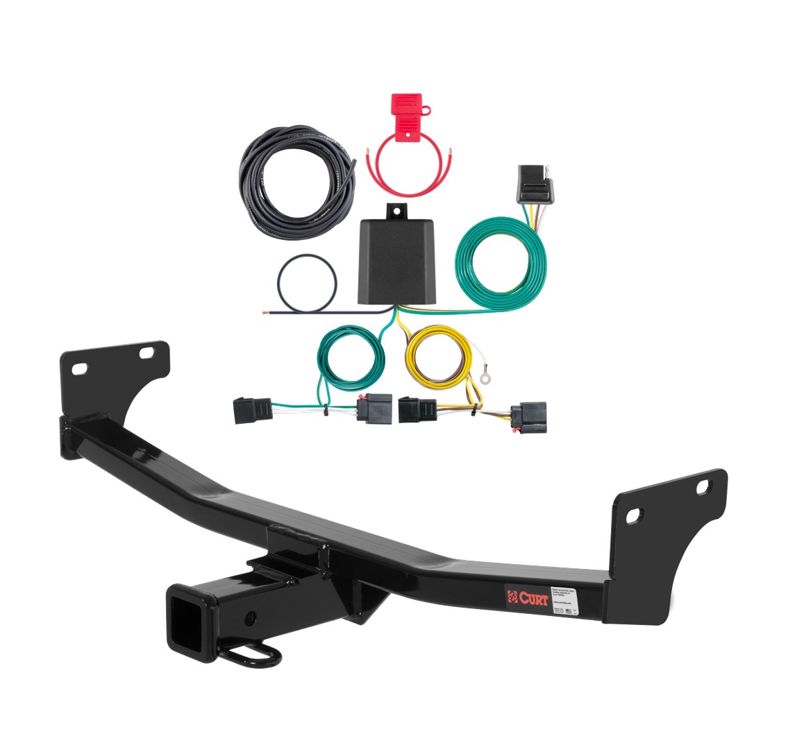 2007 - 2010 Jeep Patriot Curt 2", Class 3 Trailer Tow Hitch + 4-flat Wiring Kit 13548 thumbnail 0