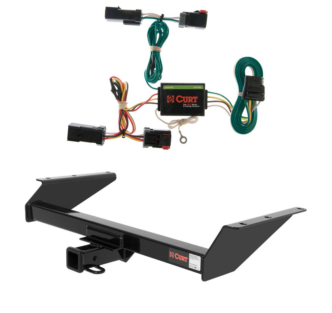 2002 - 2007 Jeep Liberty Curt 2", Class 3 Trailer Tow Hitch + 4-flat Wiring Kit 13044 thumbnail 0