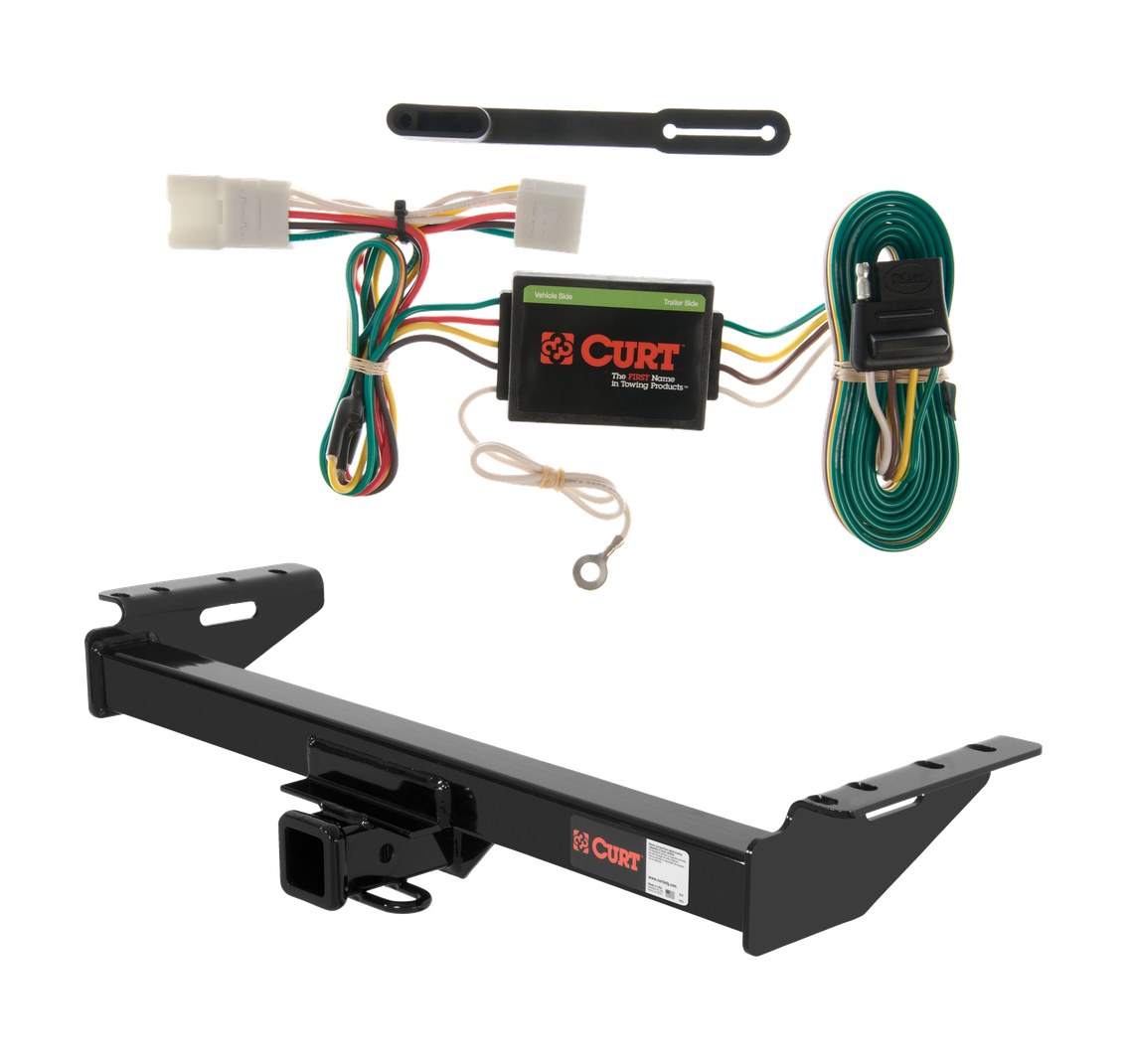 1997 - 2001 Jeep Cherokee Curt 2", Class 3 Trailer Tow Hitch + 4-flat Wiring Kit 13084 thumbnail 0