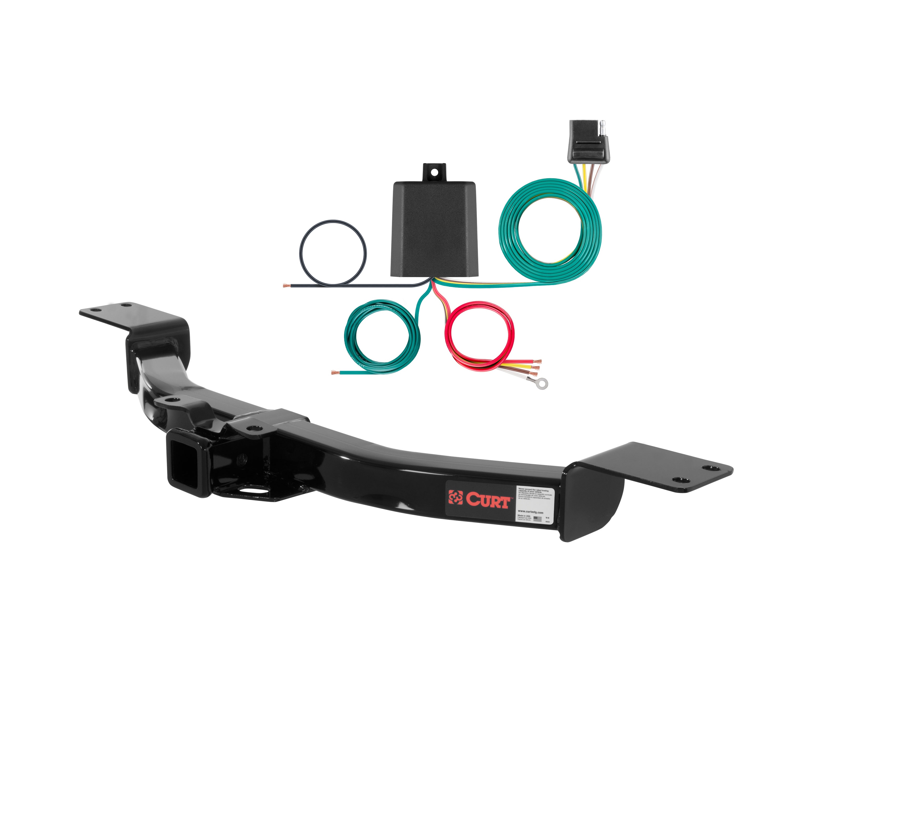 13 - 17 Buick Enclave Curt 2", Class 3 Trailer Tow Hitch + 4-flat Wiring Kit 13424 thumbnail 0