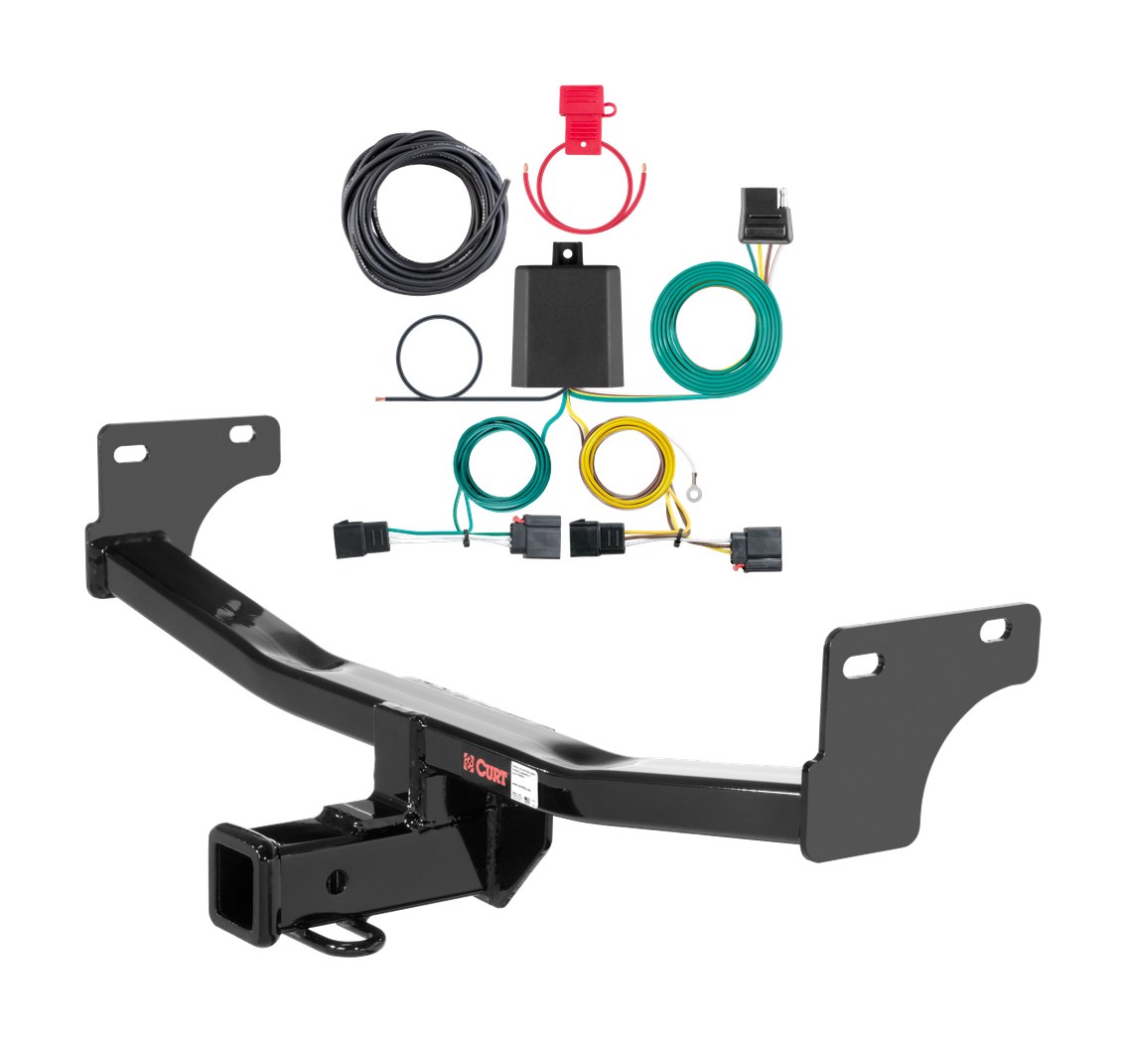 2011 - 2017 Jeep Patriot Curt 2", Class 3 Trailer Tow Hitch + 4-flat Wiring Kit 13081 thumbnail 0