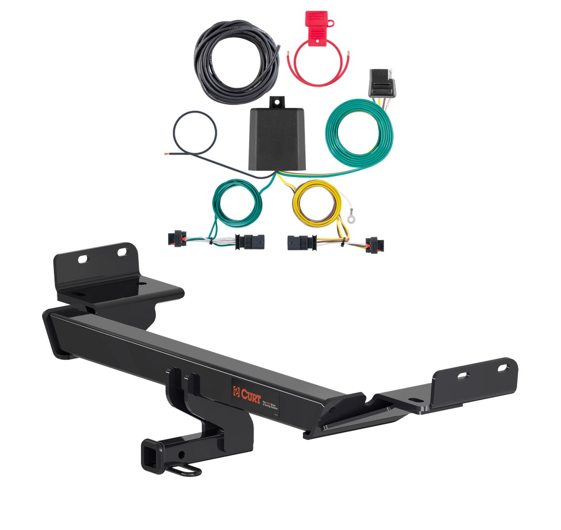 2022 - 2023 Jeep Compass Curt 1-1/4", Class 2 Trailer Tow Hitch + 4-flat Wiring Kit 12174 thumbnail 0