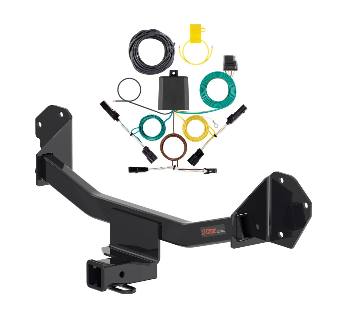 2022 - 2023 Chevrolet Bolt EUV Curt 2", Class 3 Trailer Tow Hitch + 4-flat Wiring Kit 13495 thumbnail 0