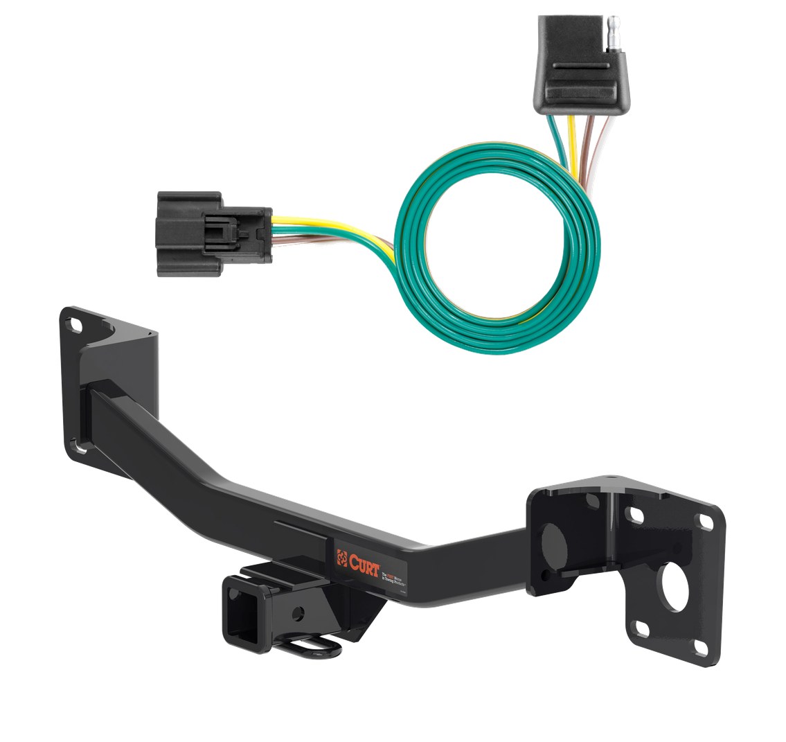 2019 - 2025 Cadillac XT4 Curt 2", Class 3 Trailer Tow Hitch + 4-flat Wiring Kit 13415 thumbnail 0