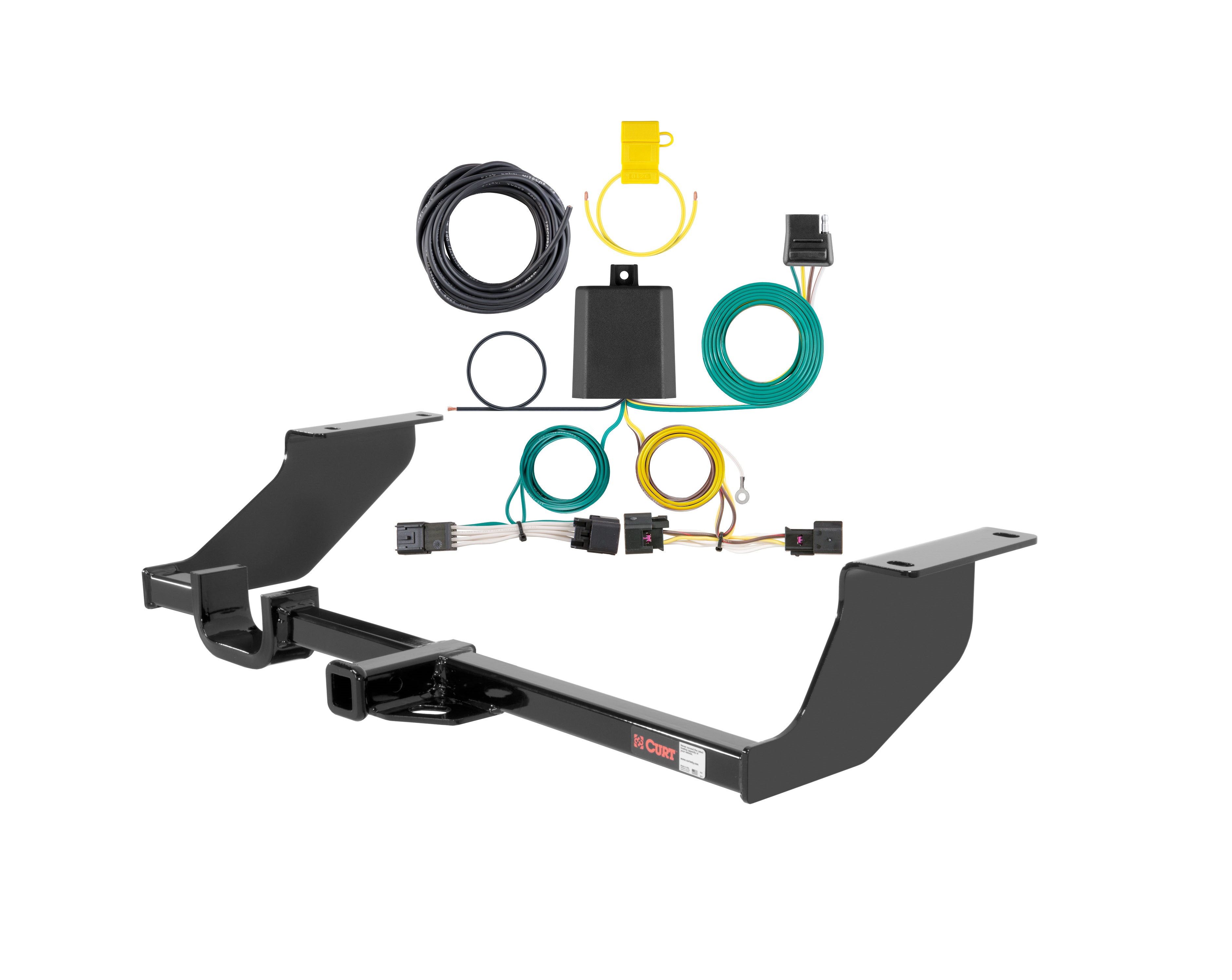 12 - 16 Chevrolet Sonic Hatchback, excluding RS Curt 1-1/4", Class 1 Trailer Tow Hitch + 4-flat Wiring Kit 11258 thumbnail 0