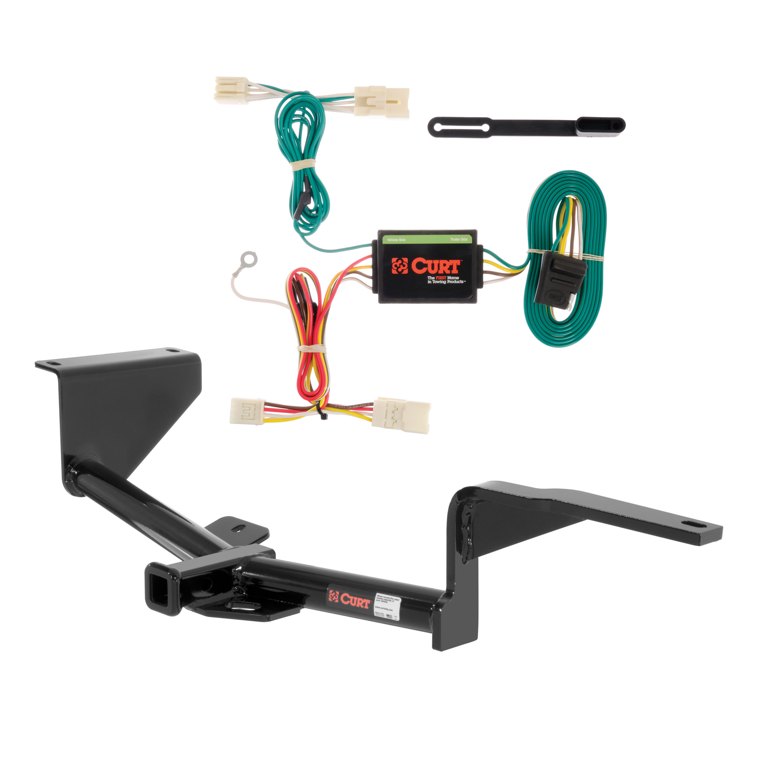 12 - 17 Kia Rio Sedan Curt 1-1/4", Class 1 Trailer Tow Hitch + 4-flat Wiring Kit 11250 thumbnail 0