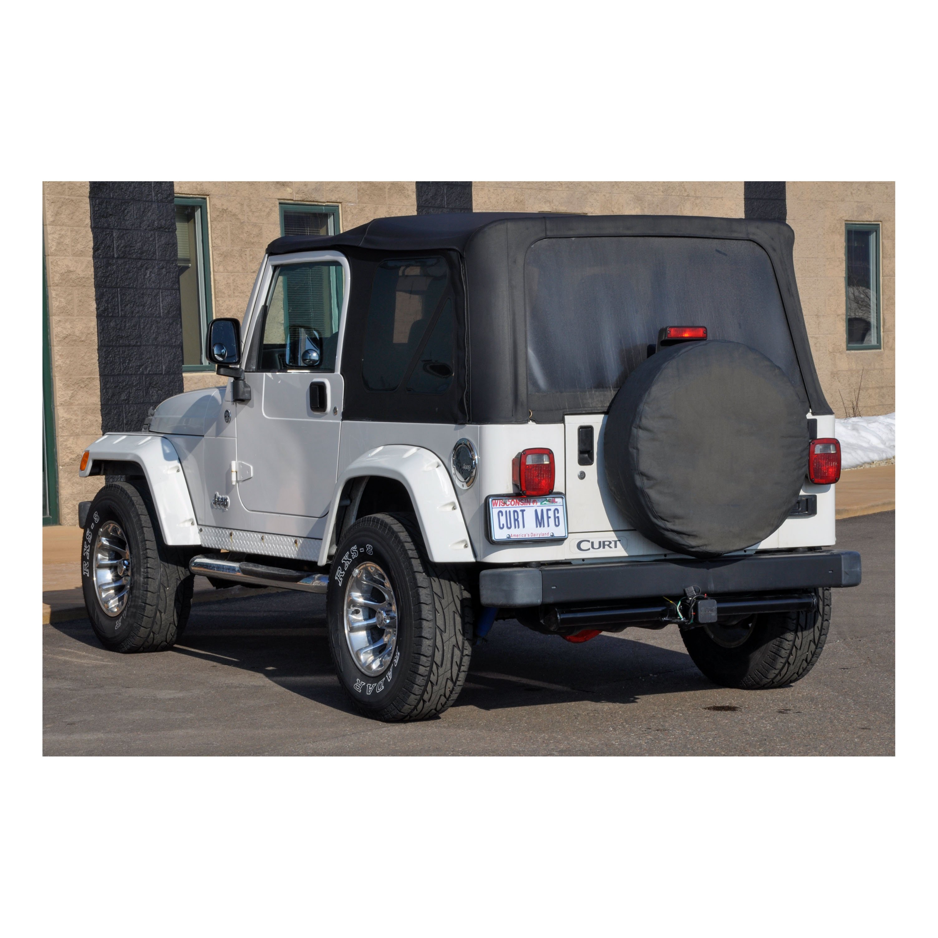 1998 - 2006 Jeep Wrangler TJ Curt 2", Class 3 Trailer Tow Hitch + 4-flat Wiring Kit 13430 thumbnail 4