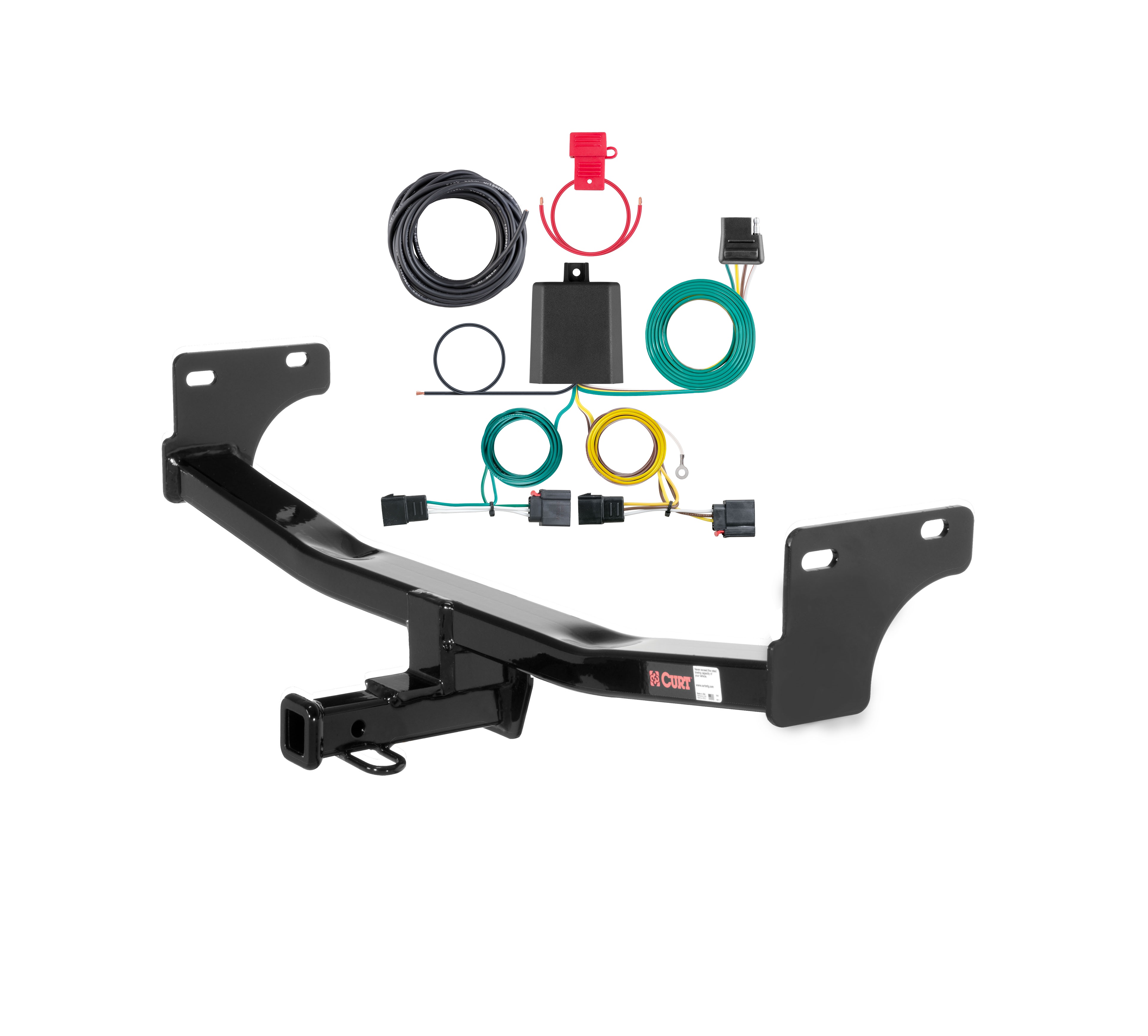 11 - 17 Jeep Patriot Curt 1-1/4", Class 2 Trailer Tow Hitch + 4-flat Wiring Kit 12057 thumbnail 0