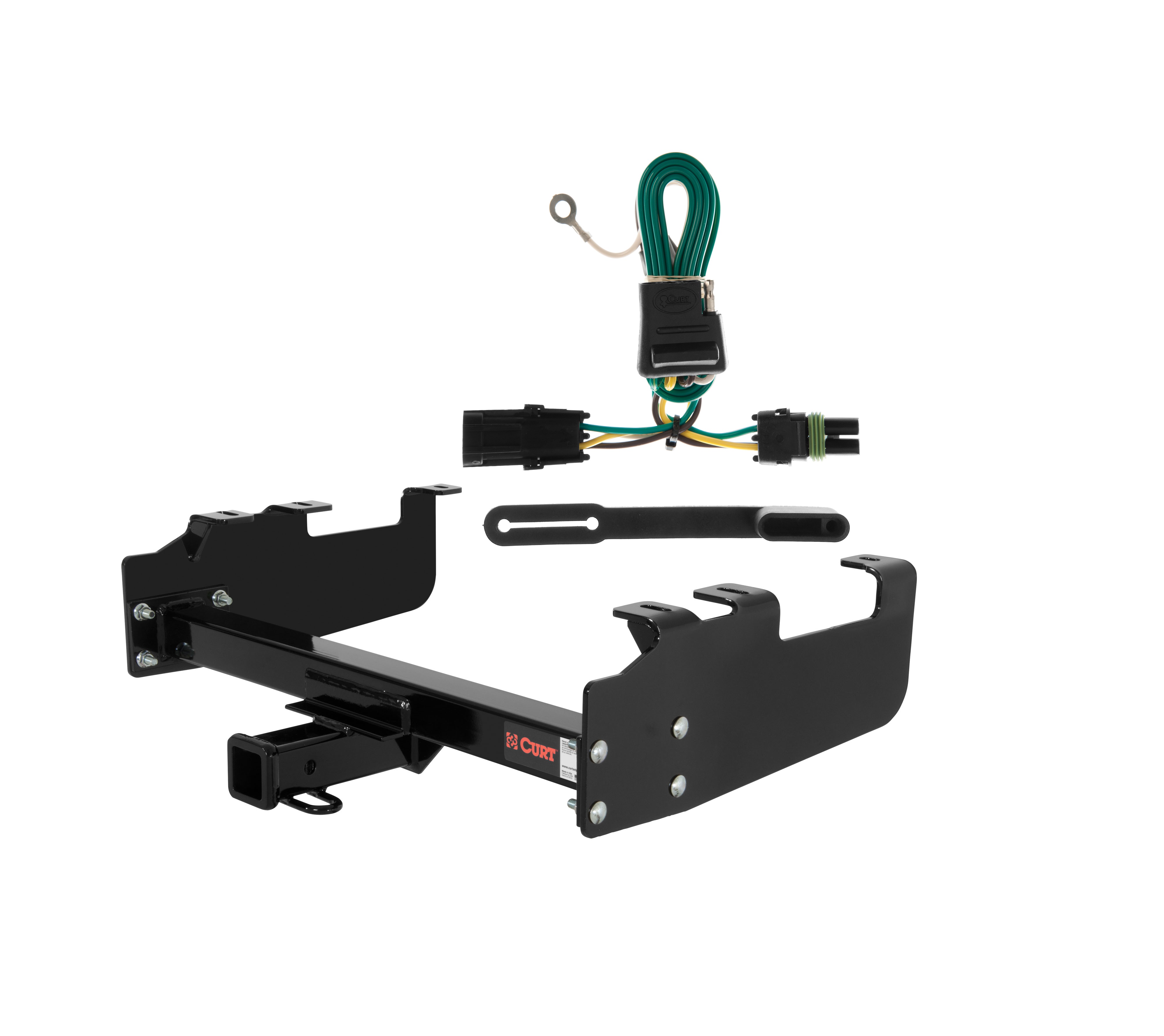 85 - 86 Chevrolet C20 With 10" step bumper Curt 2", Class 3 Trailer Tow Hitch + 4-flat Wiring Kit 13099 thumbnail 0