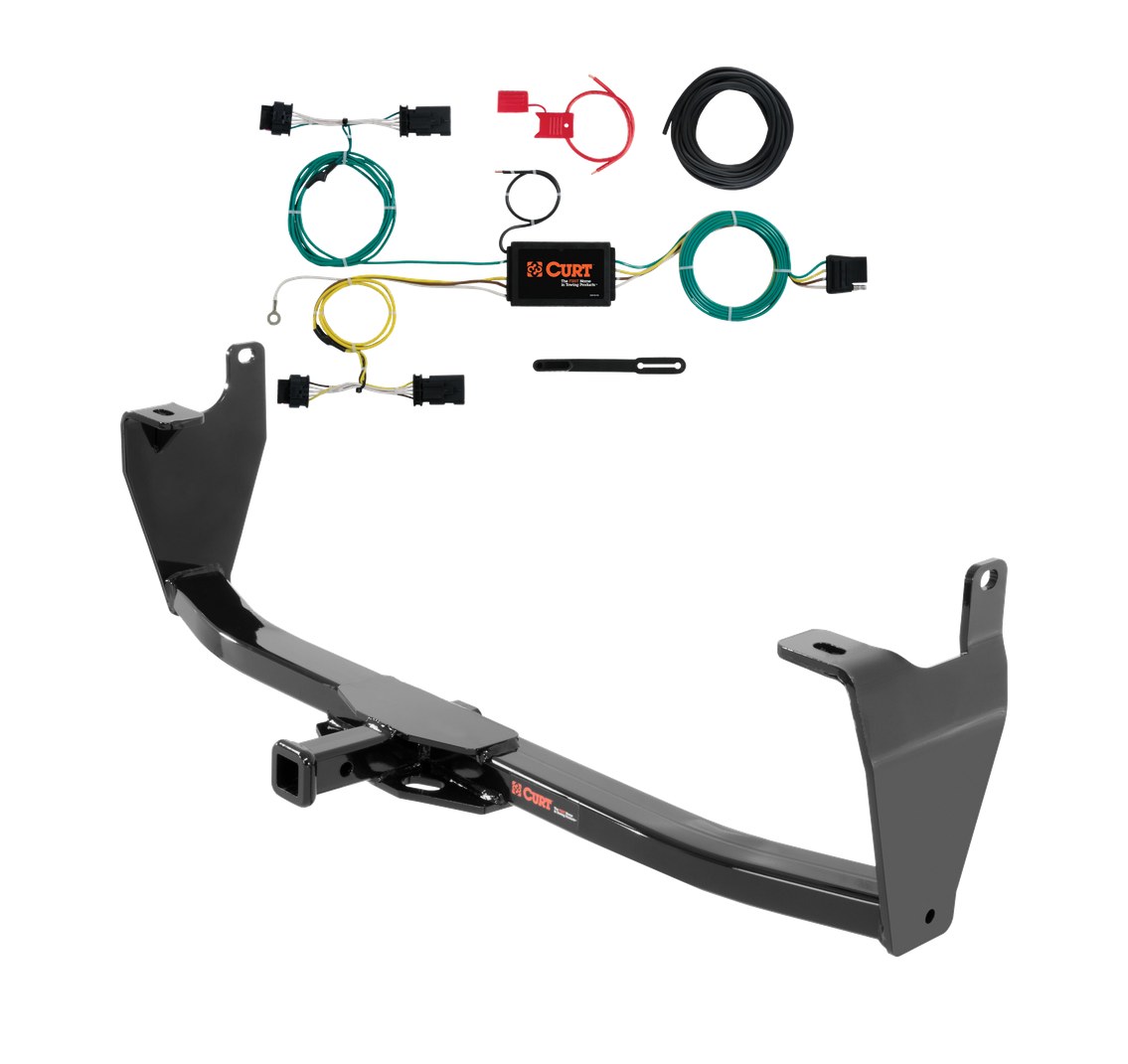2015 - 2023 Jeep Renegade Curt 1-1/4", Class 2 Trailer Tow Hitch + 4-flat Wiring Kit 12142 thumbnail 0