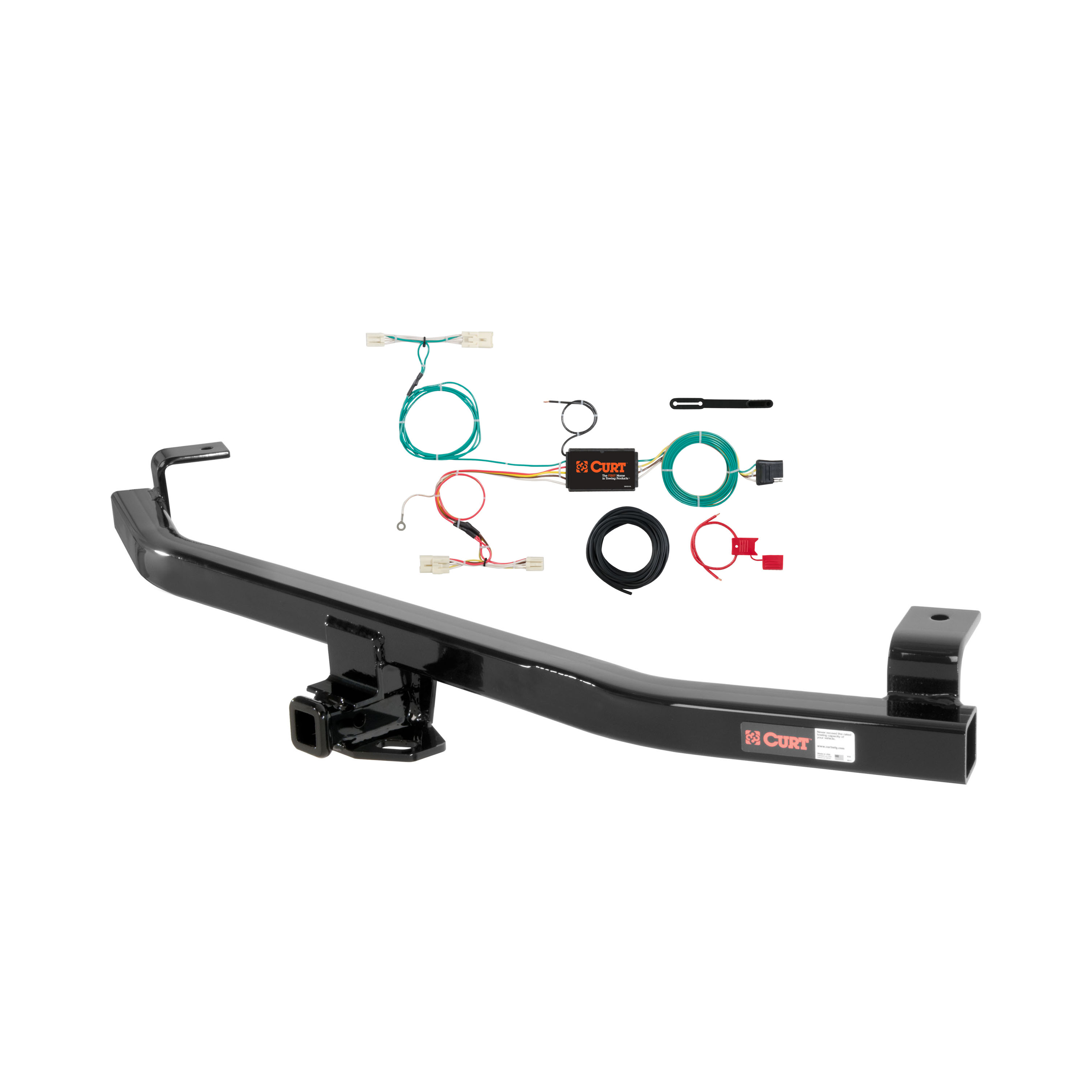 12 - 17 Kia Rio Hatchback Curt 1-1/4", Class 1 Trailer Tow Hitch + 4-flat Wiring Kit 11262 thumbnail 0