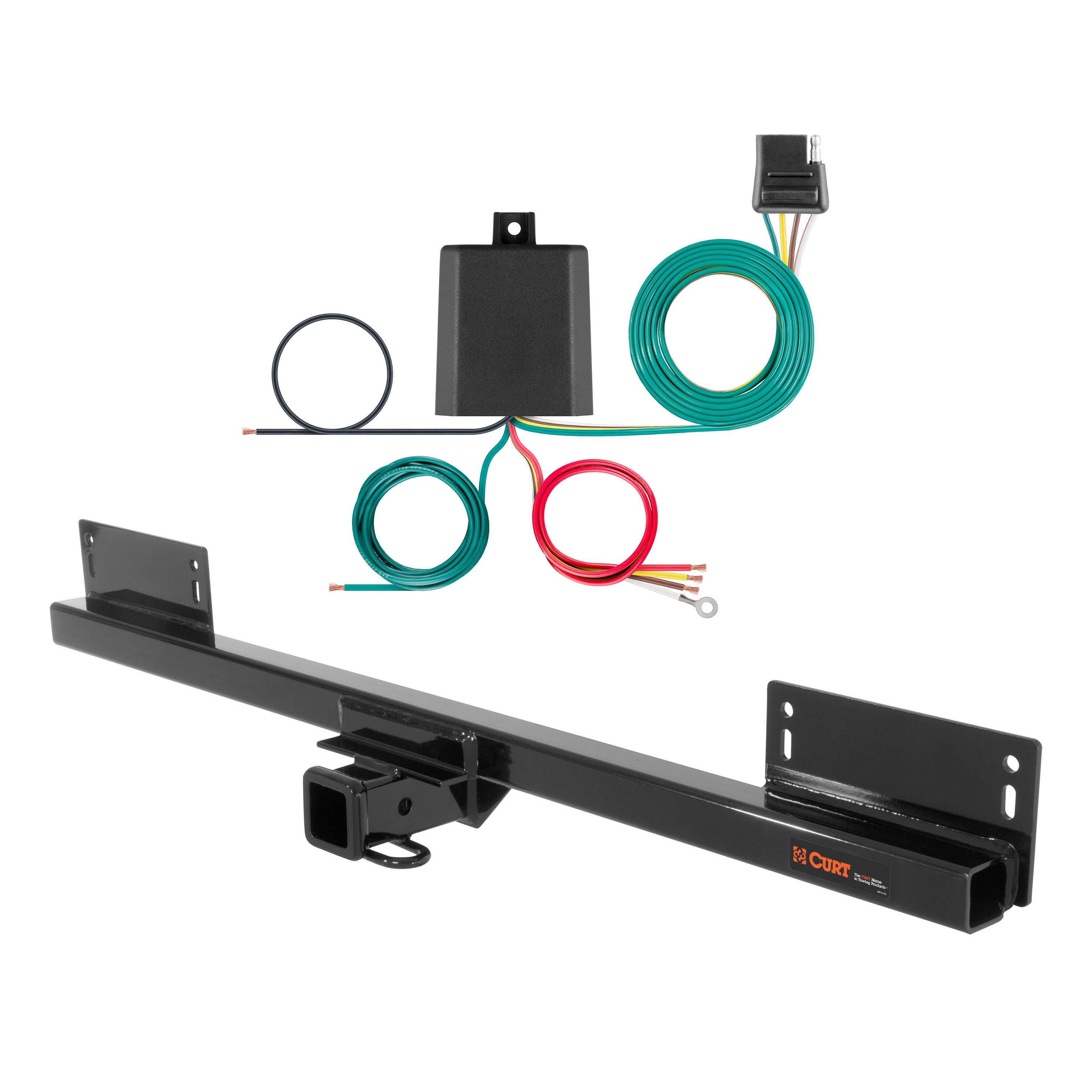 87 - 90 Jeep Wrangler YJ, excluding Renegade Curt 2", Class 3 Trailer Tow Hitch + 4-flat Wiring Kit 13657 thumbnail 0