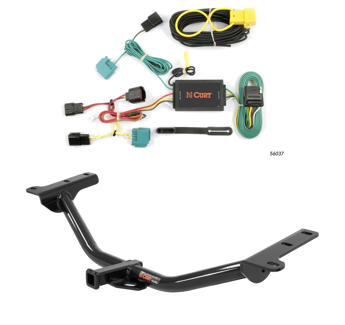 2009 Dodge Journey Curt 1-1/4", Class 2 Trailer Tow Hitch + 4-flat Wiring Kit 12134 thumbnail 0