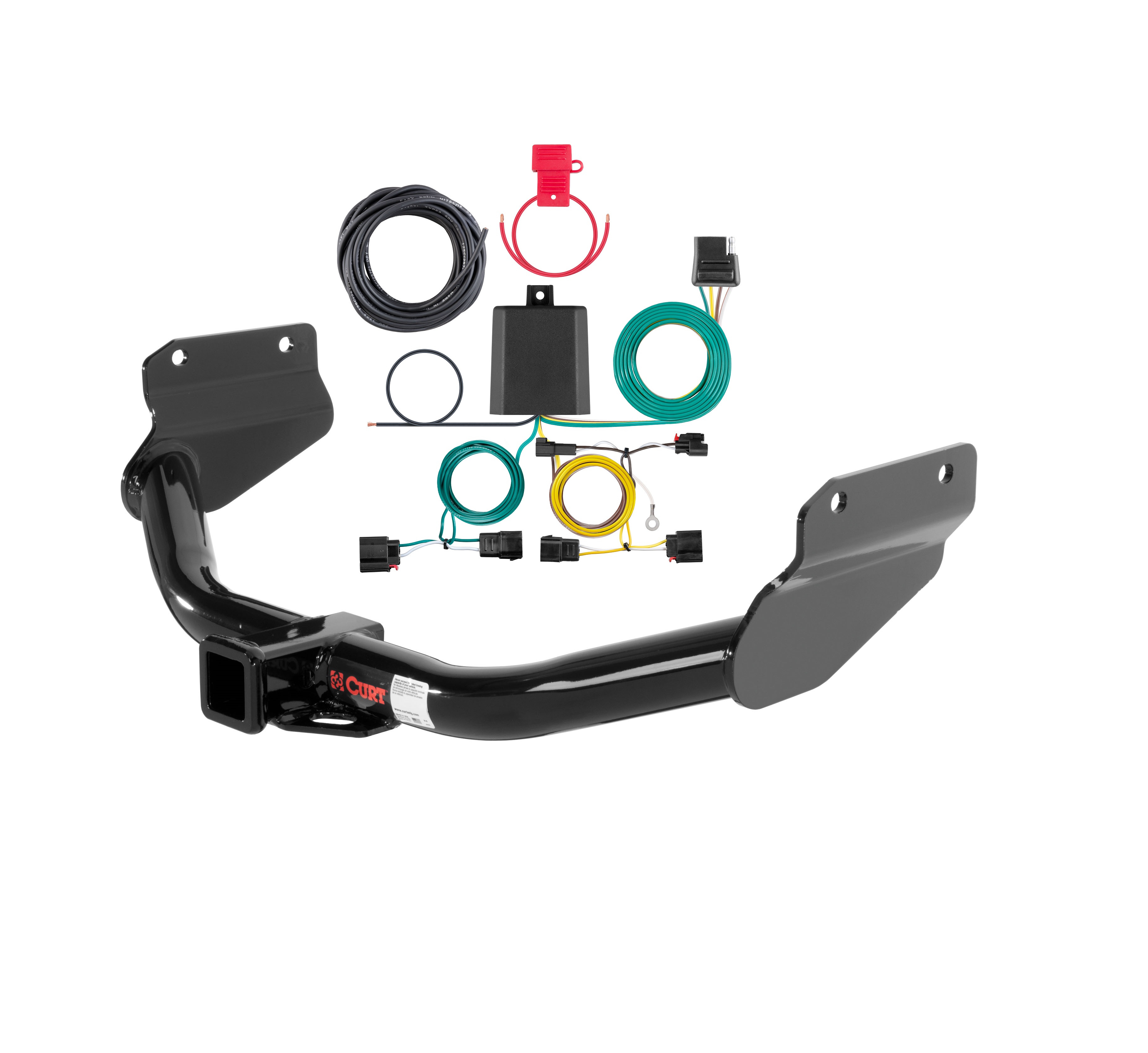 14 - 21 Jeep Grand Cherokee Excluding SRT, SRT8 or Trackhawk Curt 2", Class 3 Trailer Tow Hitch + 4-flat Wiring Kit 13182 thumbnail 0