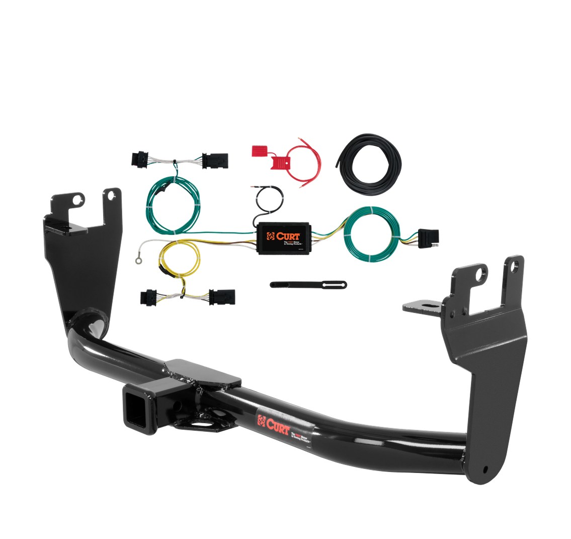 2015 - 2023 Jeep Renegade Curt 2", Class 3 Trailer Tow Hitch + 4-flat Wiring Kit 13269 thumbnail 0
