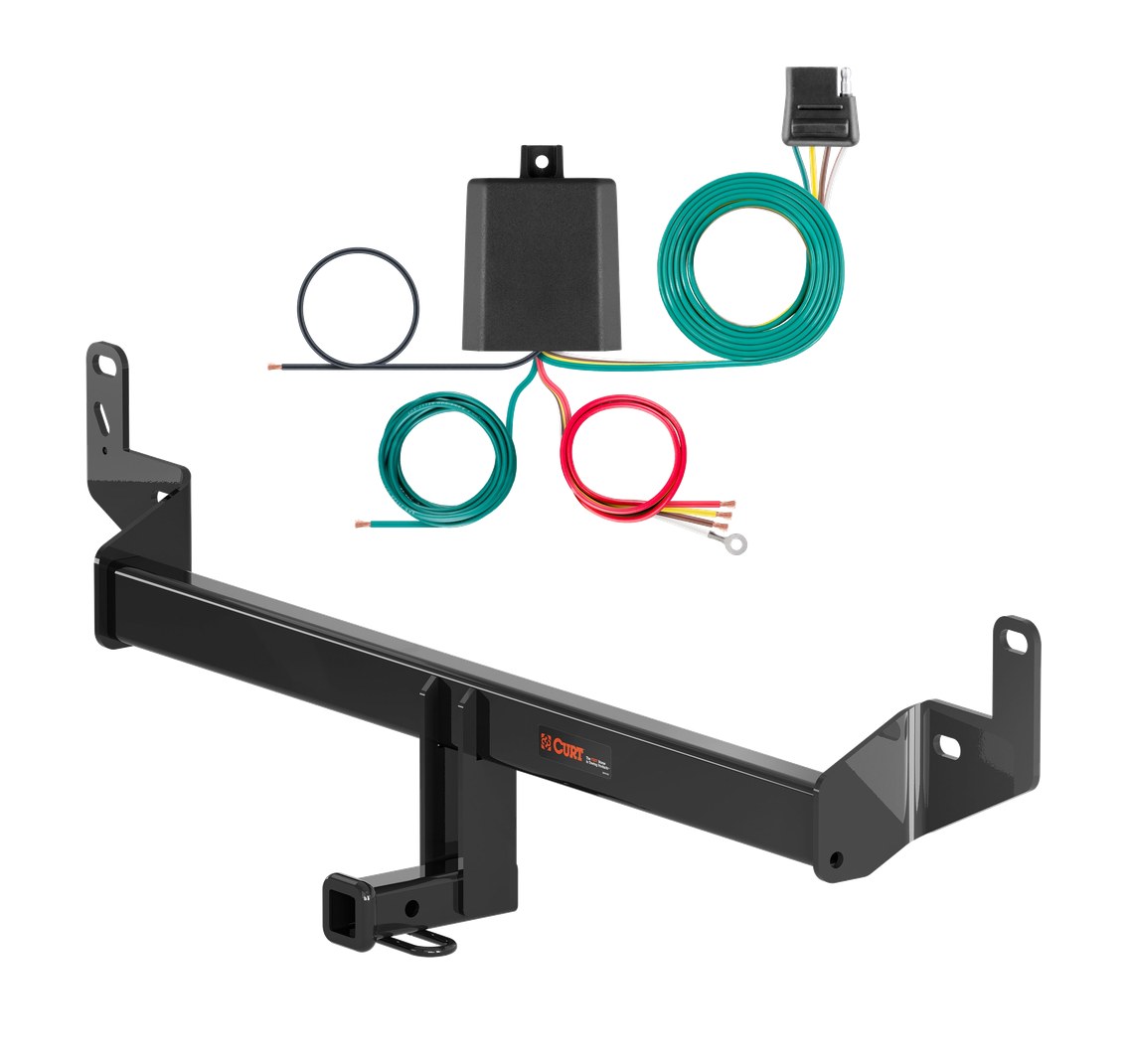 2017 - 2023 Chevrolet Bolt EV Curt 1-1/4", Class 1 Trailer Tow Hitch + 4-flat Wiring Kit 11457 thumbnail 0