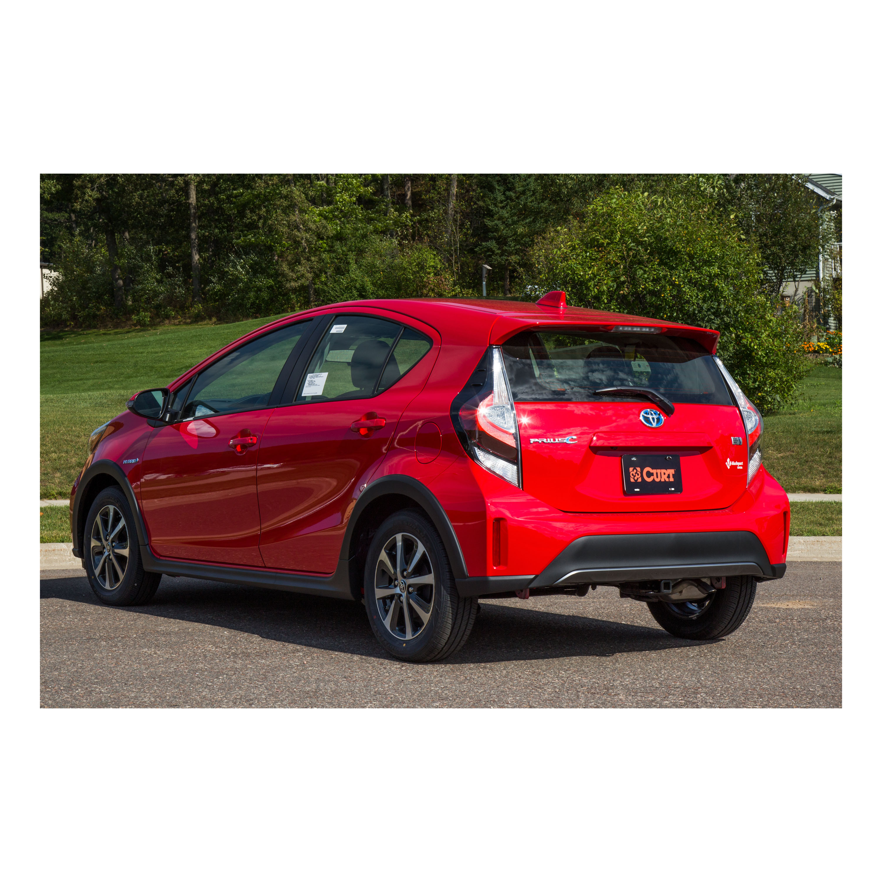 2018 - 2019 Toyota Prius C Curt 1-1/4", Class 1 Trailer Tow Hitch + 4-flat Wiring Kit 11523 thumbnail 4