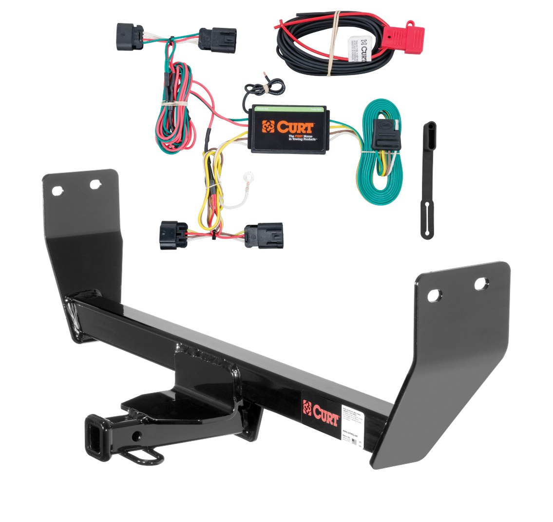 2011 - 2014 Chrysler 200 Curt 1-1/4", Class 1 Trailer Tow Hitch + 4-flat Wiring Kit 11133 thumbnail 0