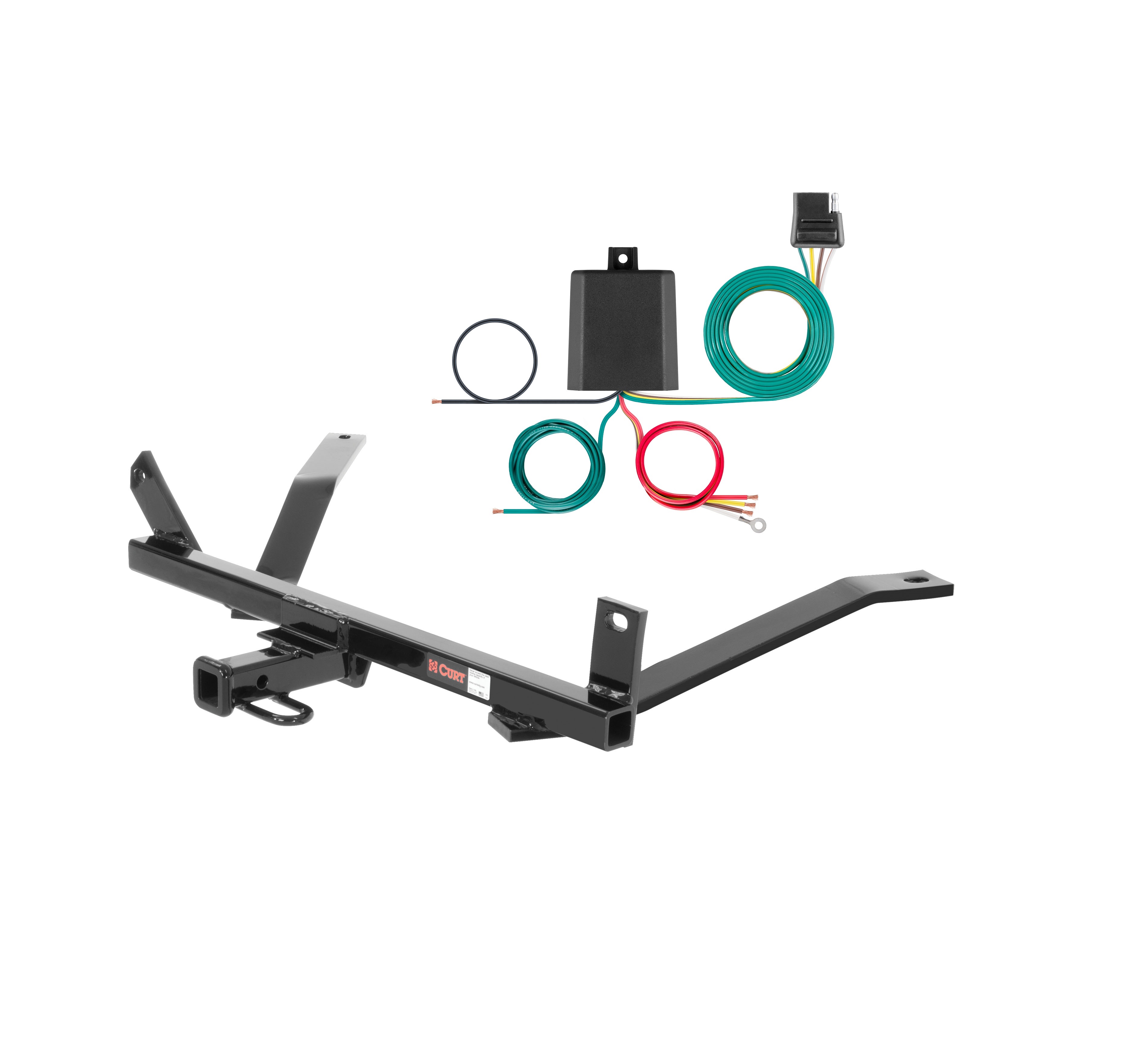 95 - 99 Chevrolet Cavalier Excluding Z24 Curt 1-1/4", Class 1 Trailer Tow Hitch + 4-flat Wiring Kit 11109 thumbnail 0