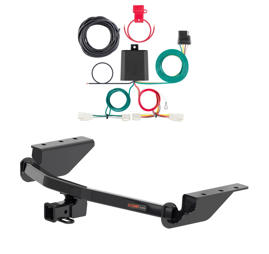 2013 - 2018 Toyota RAV4 Curt 2", Class 3 Trailer Tow Hitch + 4-flat Wiring Kit 13406 thumbnail 0