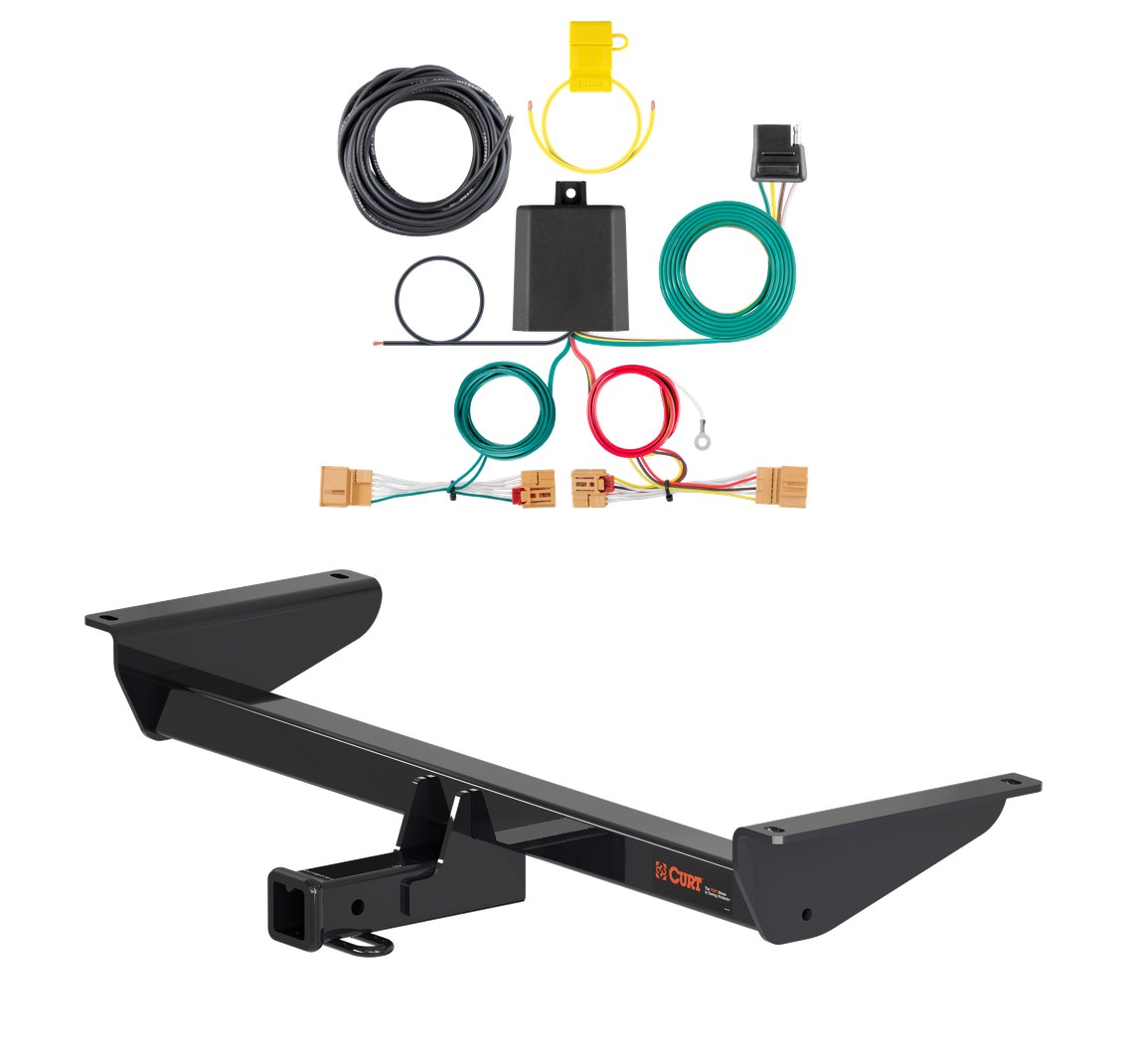 2018 - 2020 Volkswagen Atlas Curt 2", Class 3 Trailer Tow Hitch + 4-flat Wiring Kit 13366 thumbnail 0