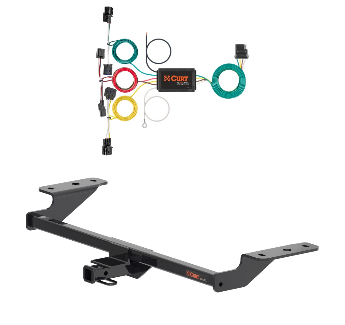 2020 - 2024 Kia Forte Sedan, excluding GT Curt 1-1/4", Class 1 Trailer Tow Hitch + 4-flat Wiring Kit 11620 thumbnail 0