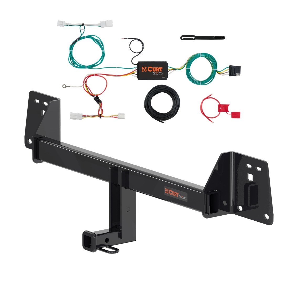 2019 - 2023 Toyota Corolla Hatchback Curt 1-1/4", Class 1 Trailer Tow Hitch + 4-flat Wiring Kit 11567 thumbnail 0