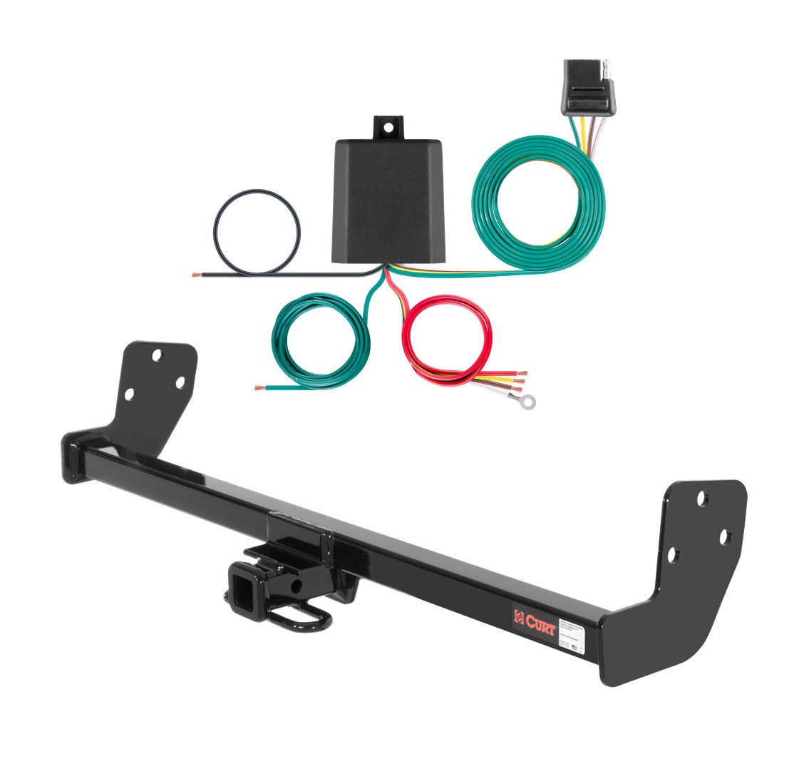 1993 - 2002 Toyota Corolla Sedan Curt 1-1/4", Class 1 Trailer Tow Hitch + 4-flat Wiring Kit 11181 thumbnail 0