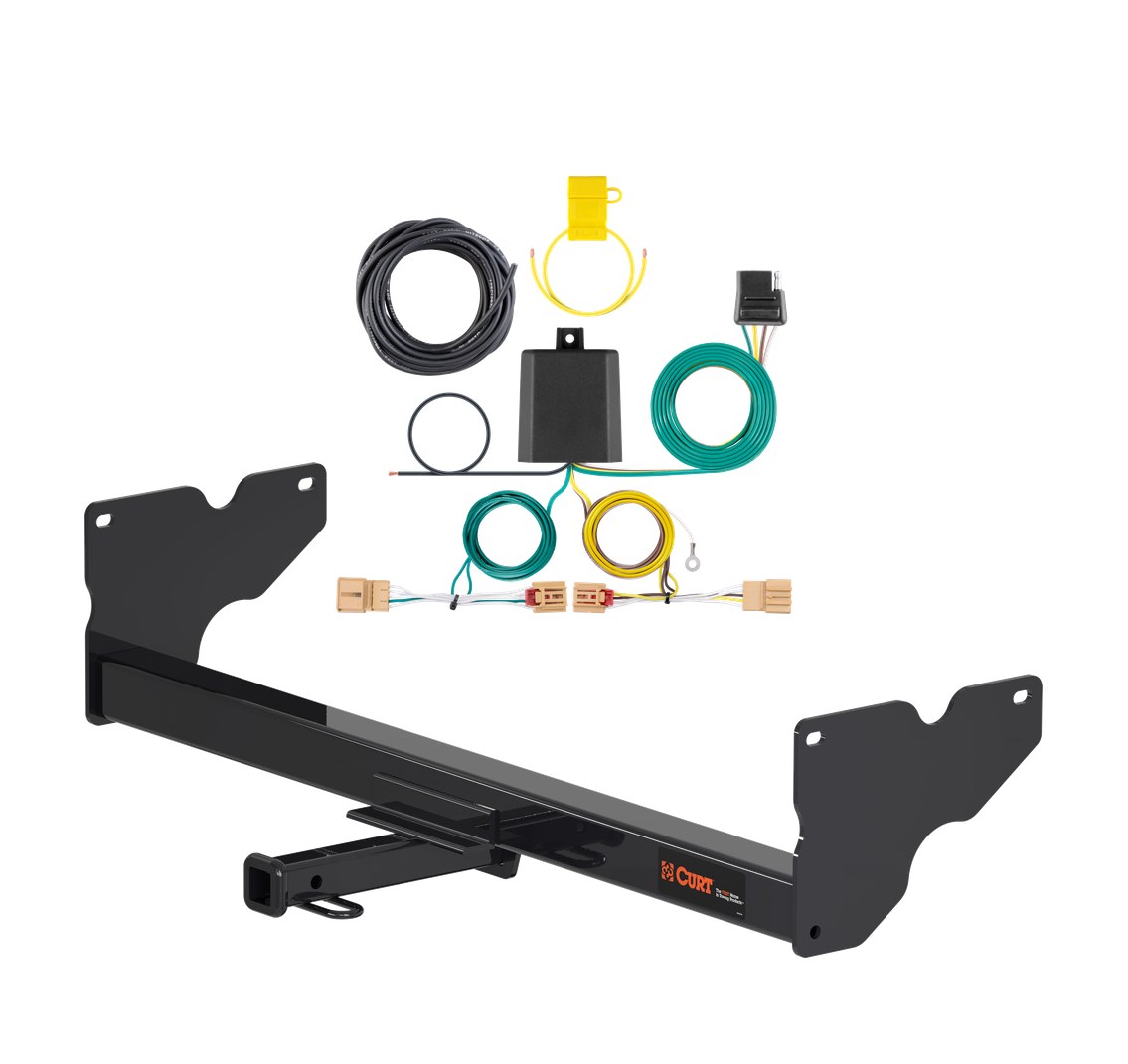2018 - 2024 Volkswagen Tiguan Curt 1-1/4", Class 2 Trailer Tow Hitch + 4-flat Wiring Kit 12177 thumbnail 0
