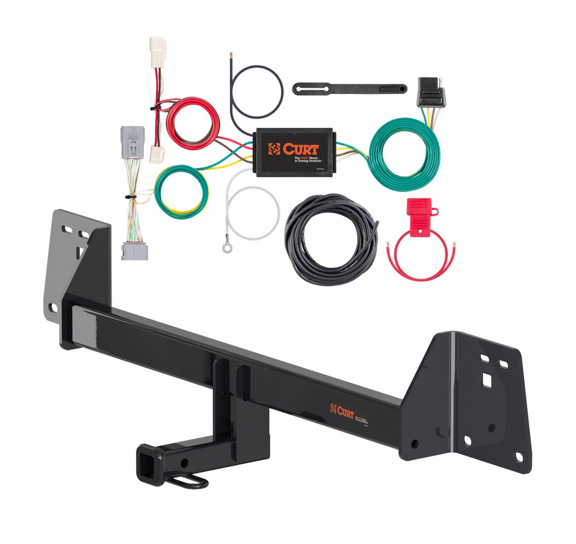 2017 - 2022 Toyota Prius Prime Curt 1-1/4", Class 1 Trailer Tow Hitch + 4-flat Wiring Kit 11473 thumbnail 0