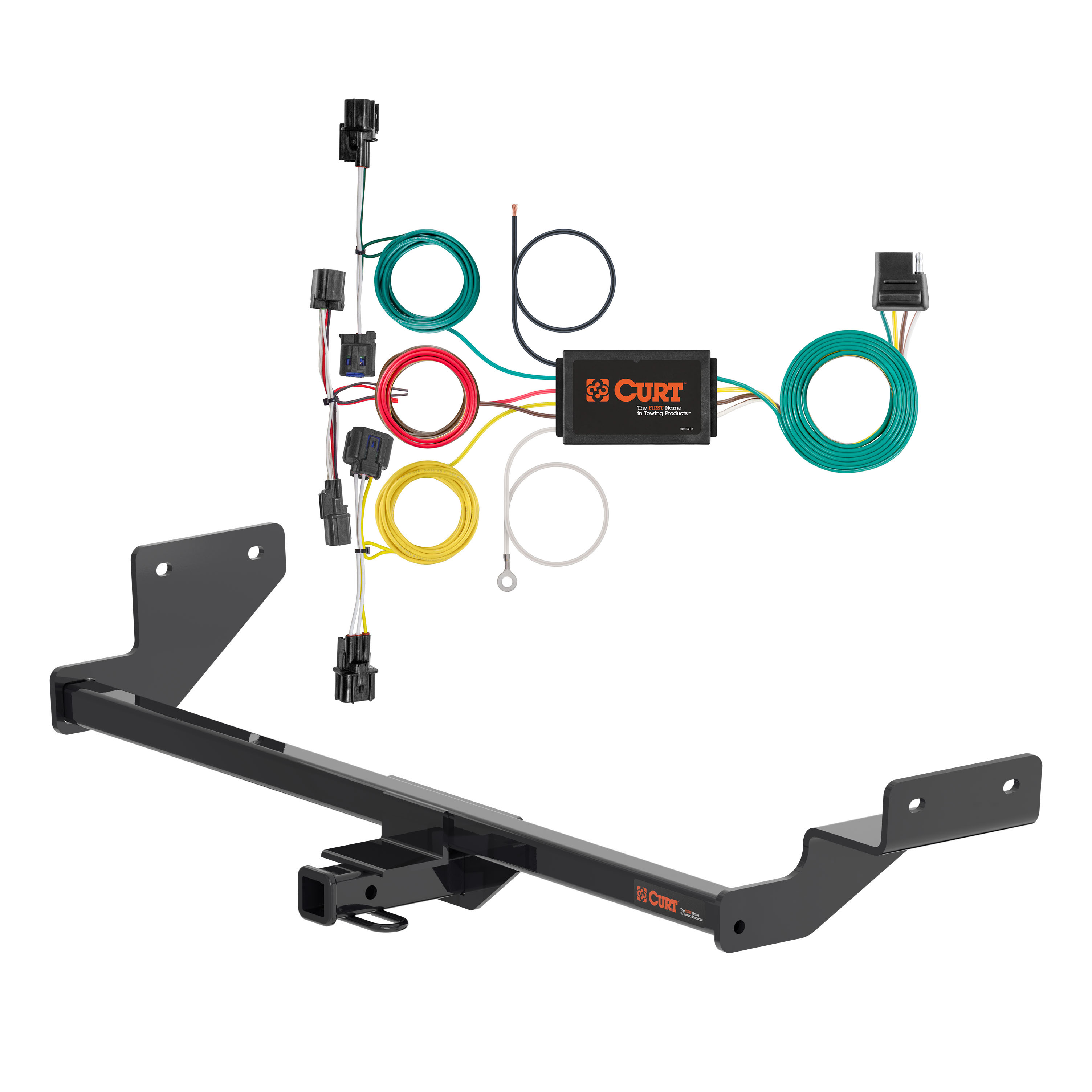 2019 Kia Forte Sedan Curt 1-1/4", Class 1 Trailer Tow Hitch + 4-flat Wiring Kit 11615 thumbnail 0