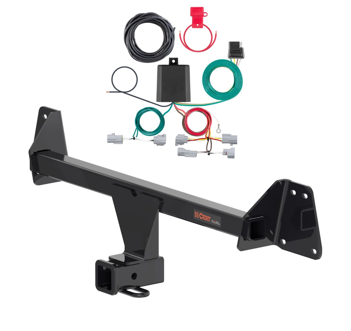 2022 - 2026 Toyota Corolla Cross Without LED Tailights Curt 2", Class 1 Trailer Tow Hitch + 4-flat Wiring Kit 11637 thumbnail 0
