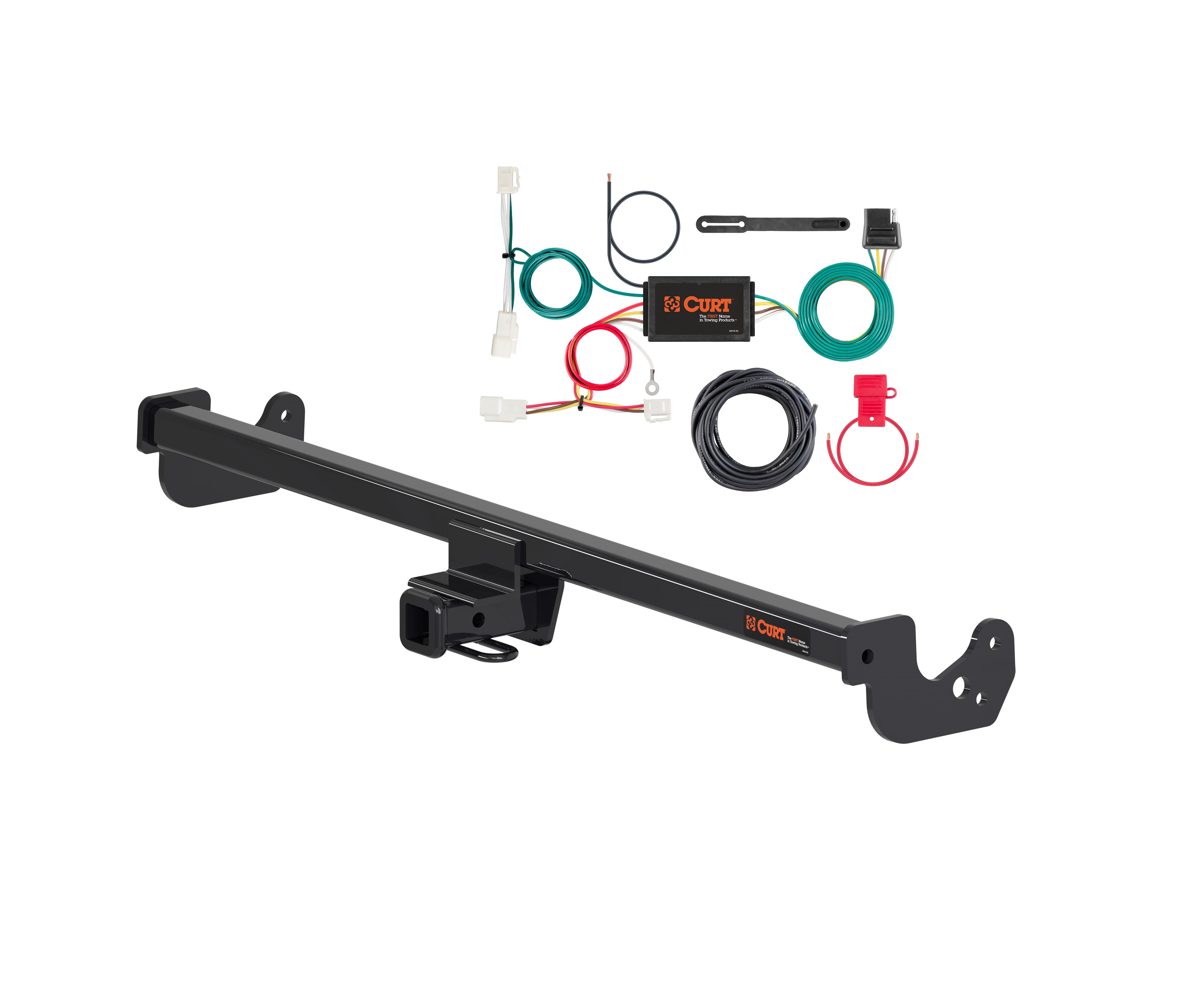15 - 20 Toyota Yaris Hatchback Curt 1-1/4", Class 1 Trailer Tow Hitch + 4-flat Wiring Kit 11480 thumbnail 0