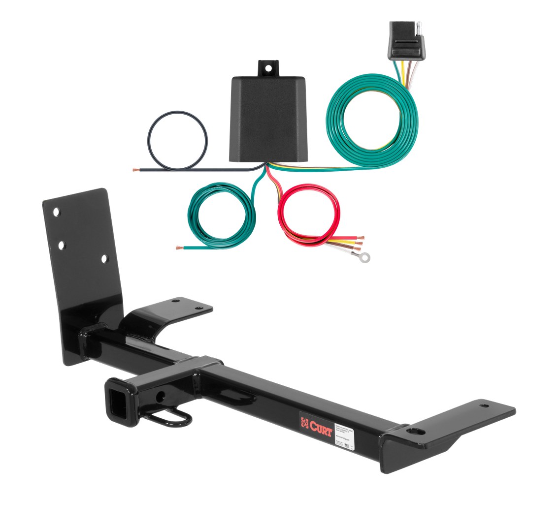 1999 - 2006 Volkswagen Golf Hatchback, 8th digit of VIN is 'J', 4MOTION, excluding VR6 and R32 Curt 1-1/4", Class 1 Trailer Tow Hitch + 4-flat Wiring Kit 11066 thumbnail 0