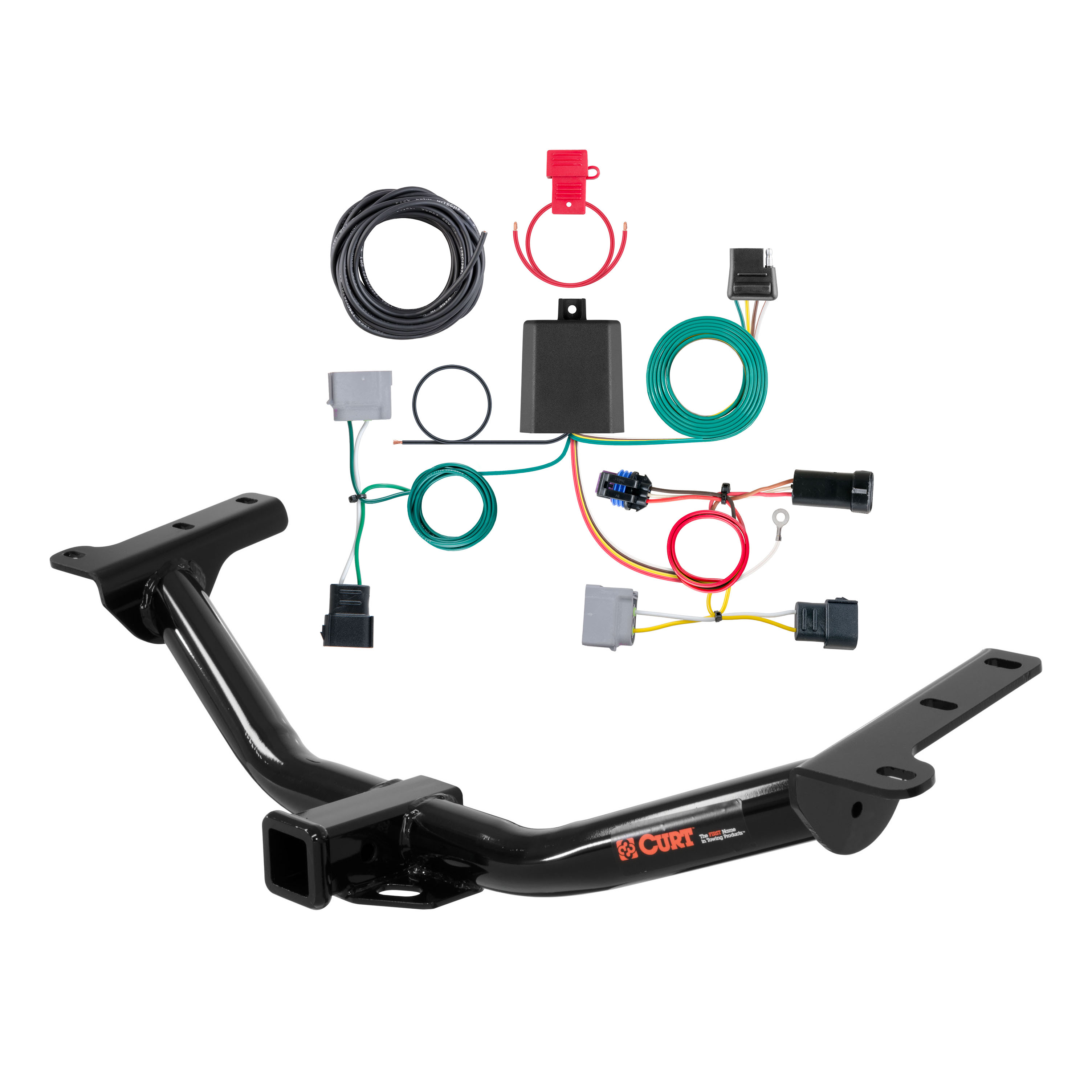 11 - 20 Dodge Journey wo/ LED Tailights Curt 2", Class 3 Trailer Tow Hitch + 4-flat Wiring Kit 13201 thumbnail 0