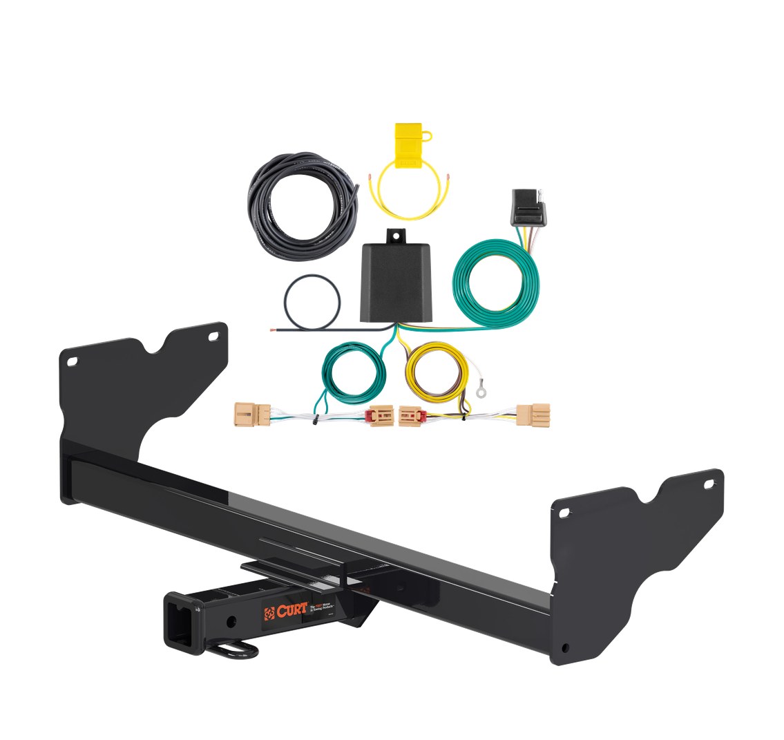 2018 - 2024 Volkswagen Tiguan Curt 2", Class 3 Trailer Tow Hitch + 4-flat Wiring Kit 13381 thumbnail 0