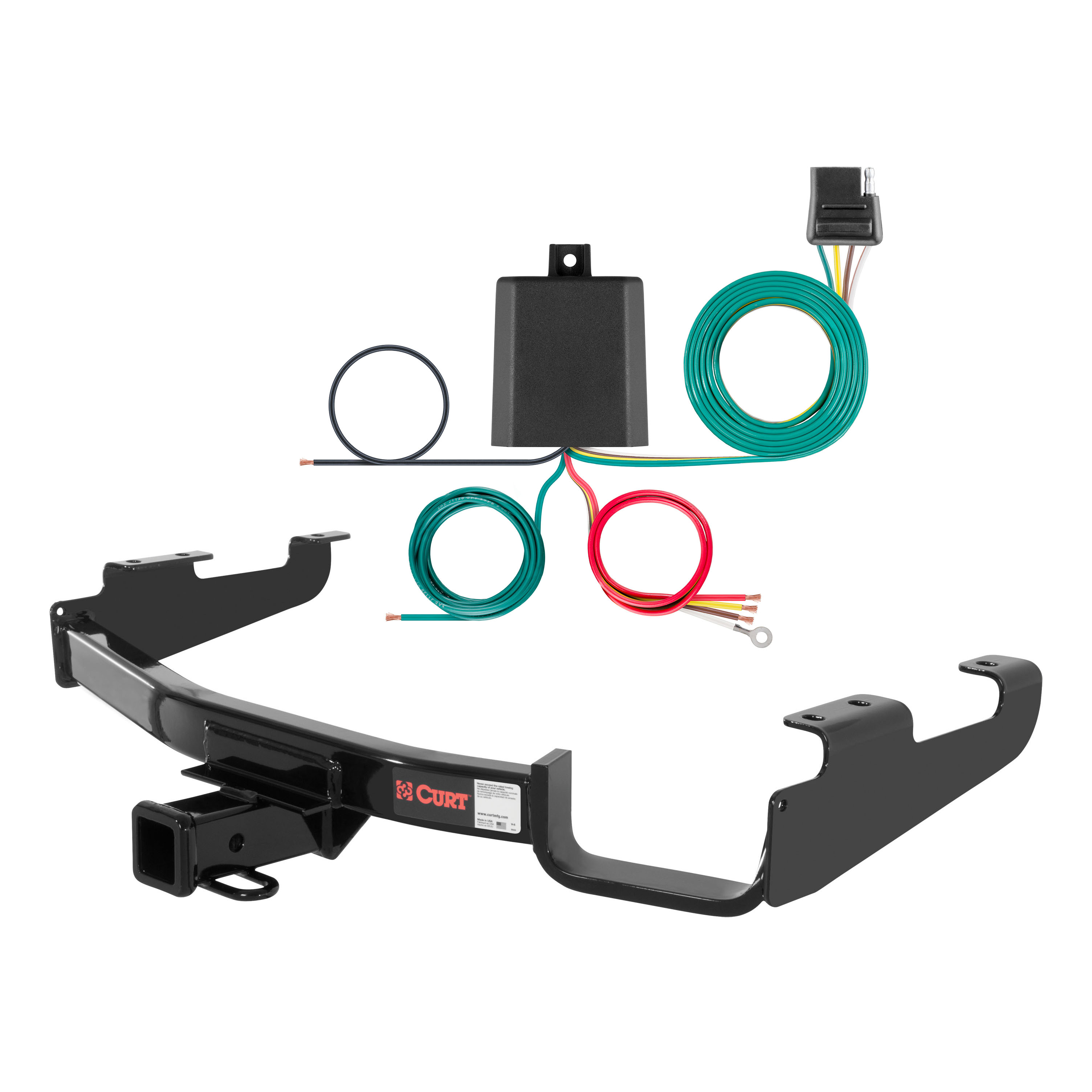 00 - 03 Chrysler Voyager Curt 2", Class 3 Trailer Tow Hitch + 4-flat Wiring Kit 13362 thumbnail 0