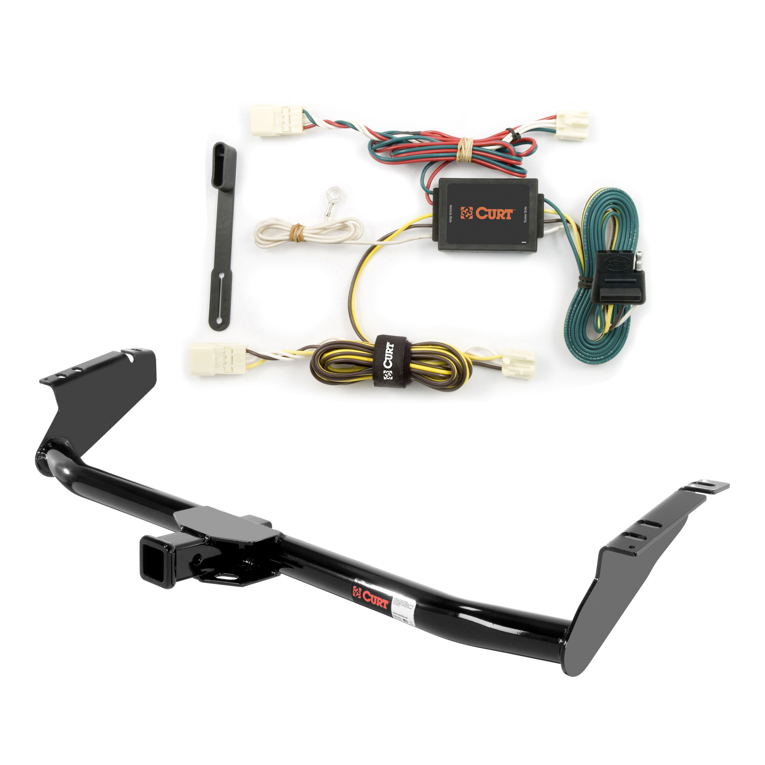 04 - 10 Toyota Sienna Curt 2", Class 3 Trailer Tow Hitch + 4-flat Wiring Kit 13105 thumbnail 0