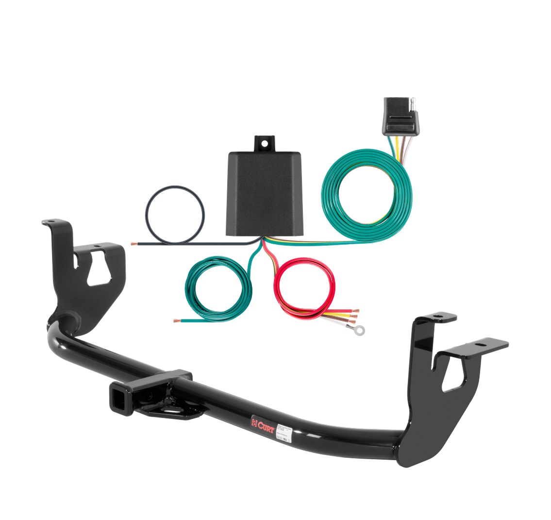 2010 - 2014 Volkswagen Golf Hatchback Curt 1-1/4", Class 1 Trailer Tow Hitch + 4-flat Wiring Kit 11000 thumbnail 0